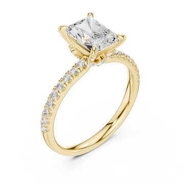 Gold Grandeur Promise Solitaire Anniversary Ring Right View