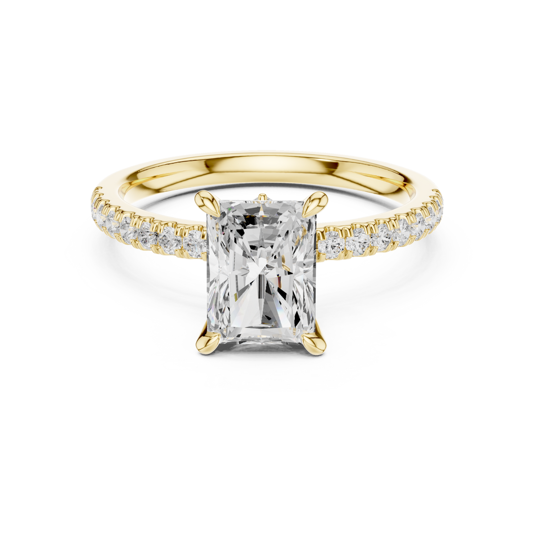 Gold Grandeur Promise Solitaire Anniversary Ring Right View