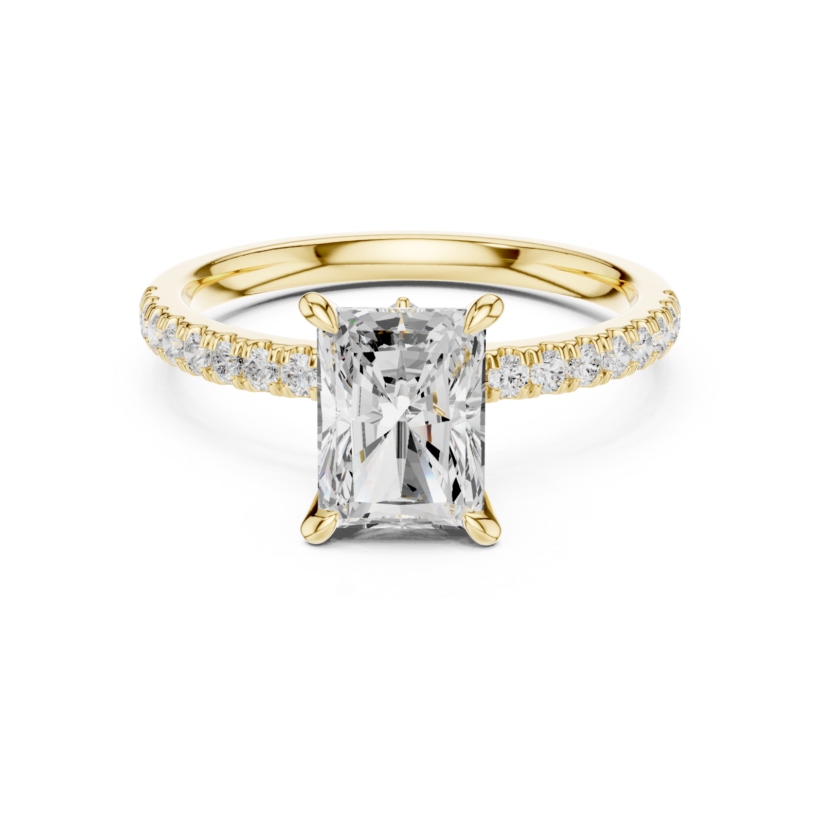  Gold Grandeur Promise Solitaire Anniversary Ring Front View