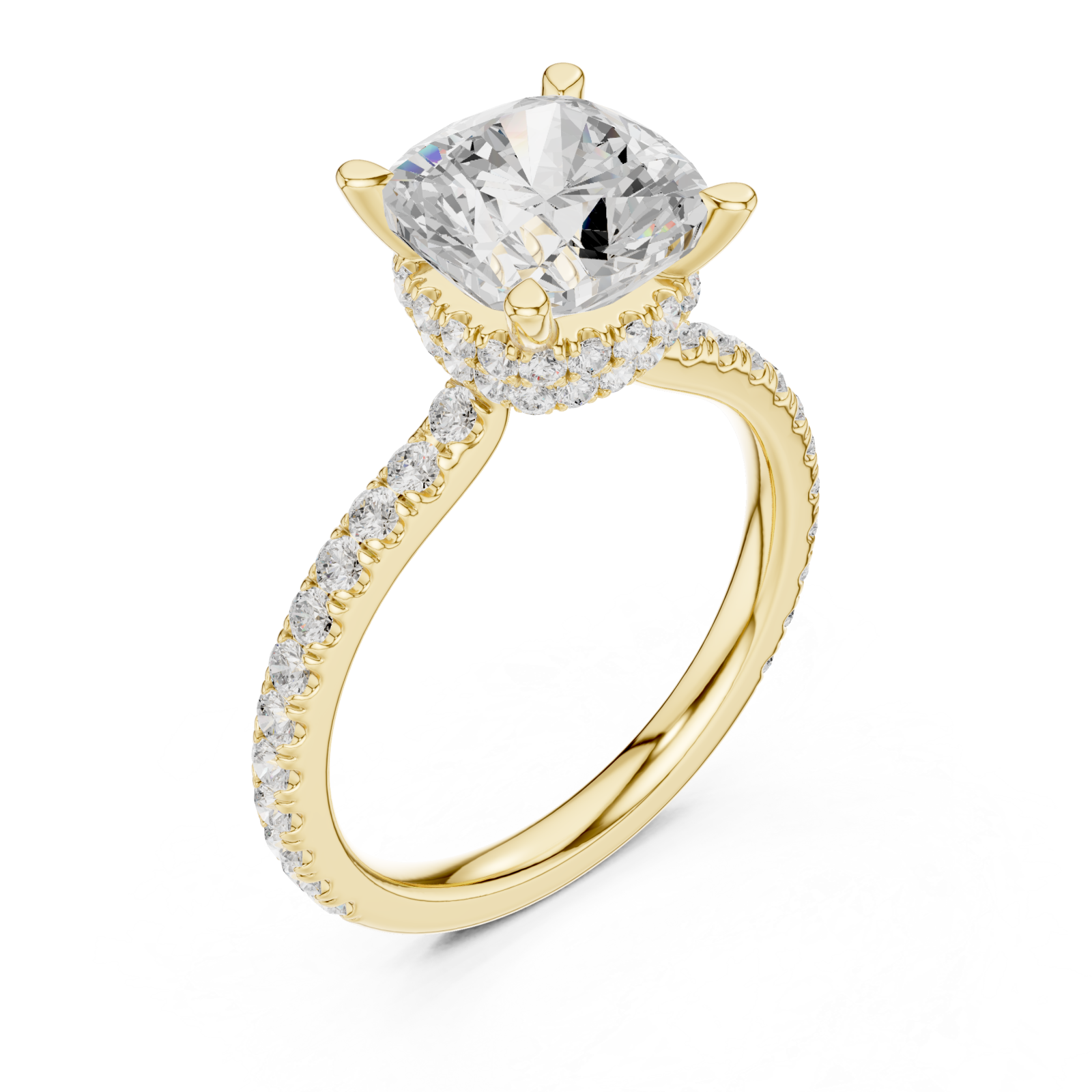 Gold Pure Radiance Classic Solitaire Ring Right View