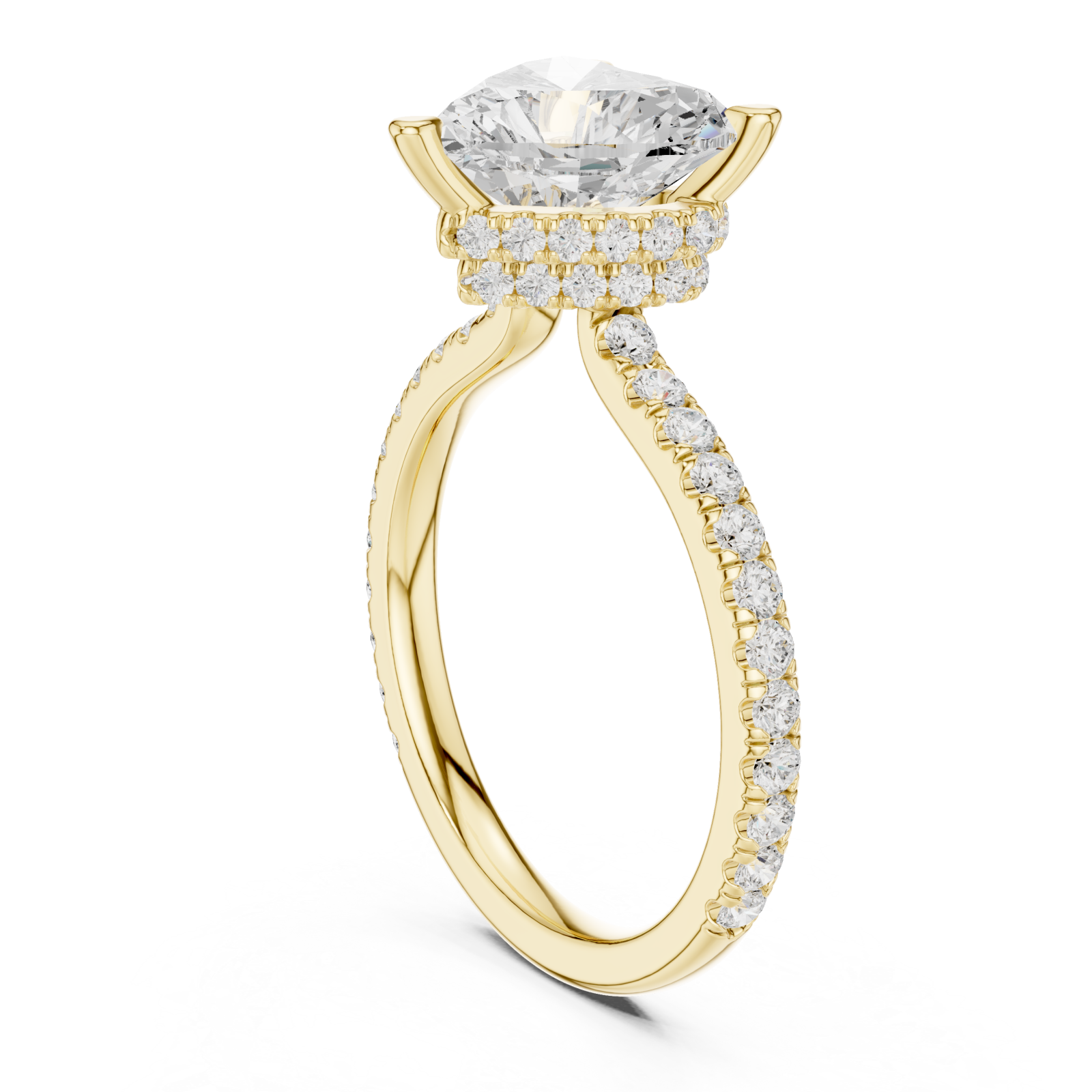  Gold Embrace Heart Ring Left View