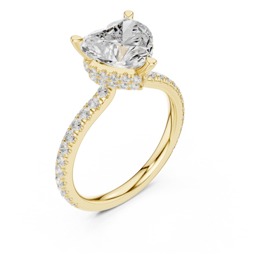 Gold Embrace Heart Ring Right View