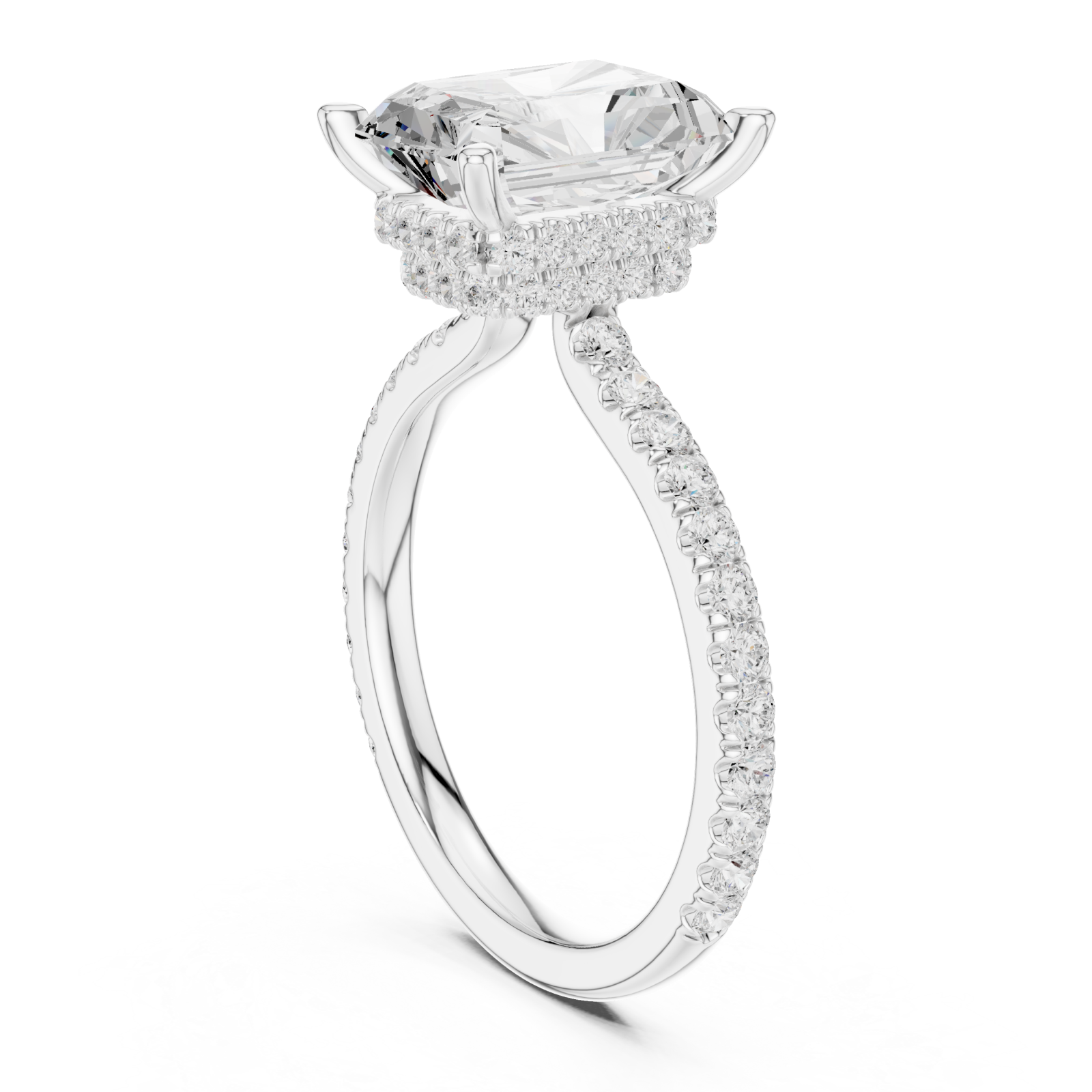  White Gold The Celestial Promise Embrace Ring Left View