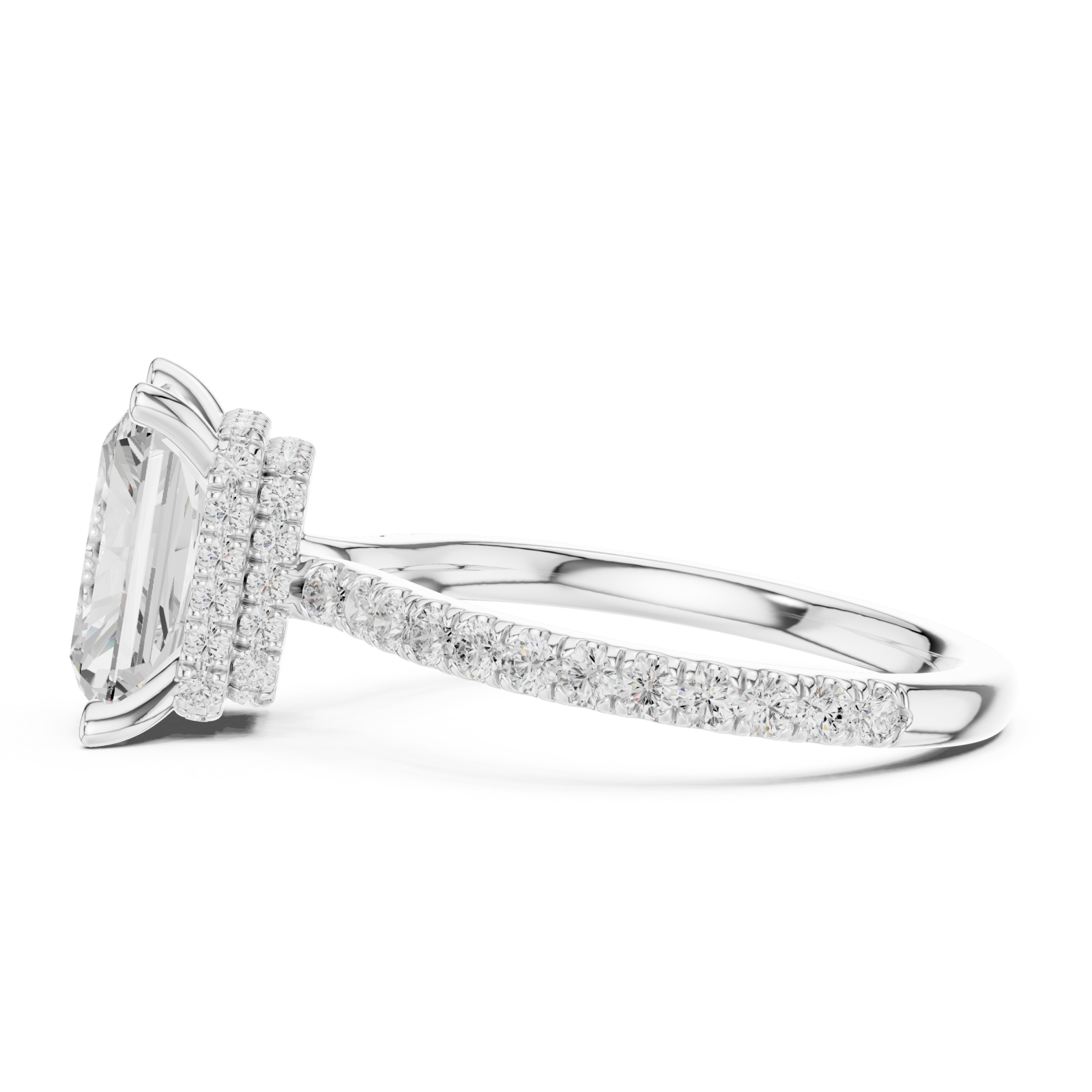  White Gold The Celestial Promise Embrace Ring Side View