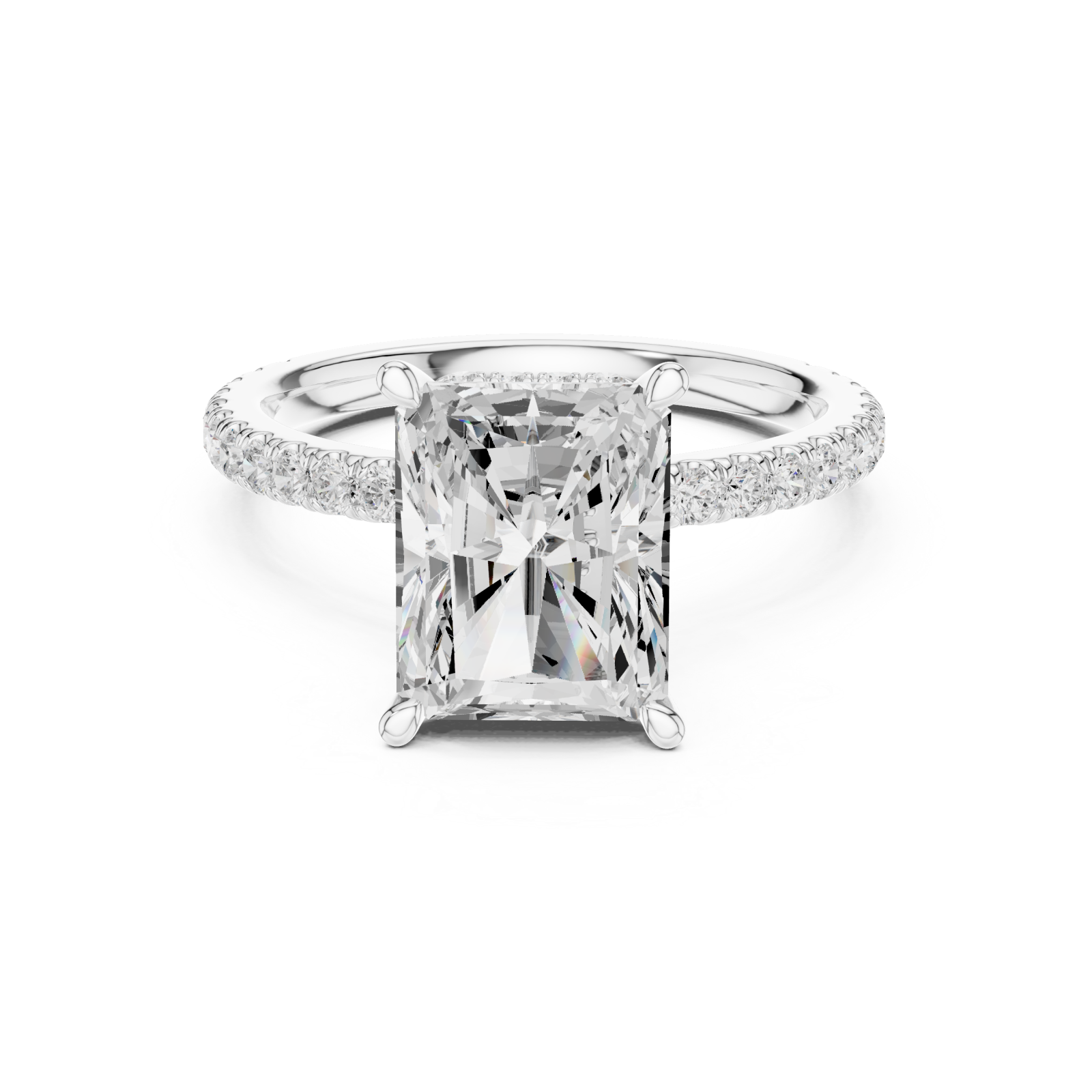  White Gold The Celestial Promise Embrace Ring Front View