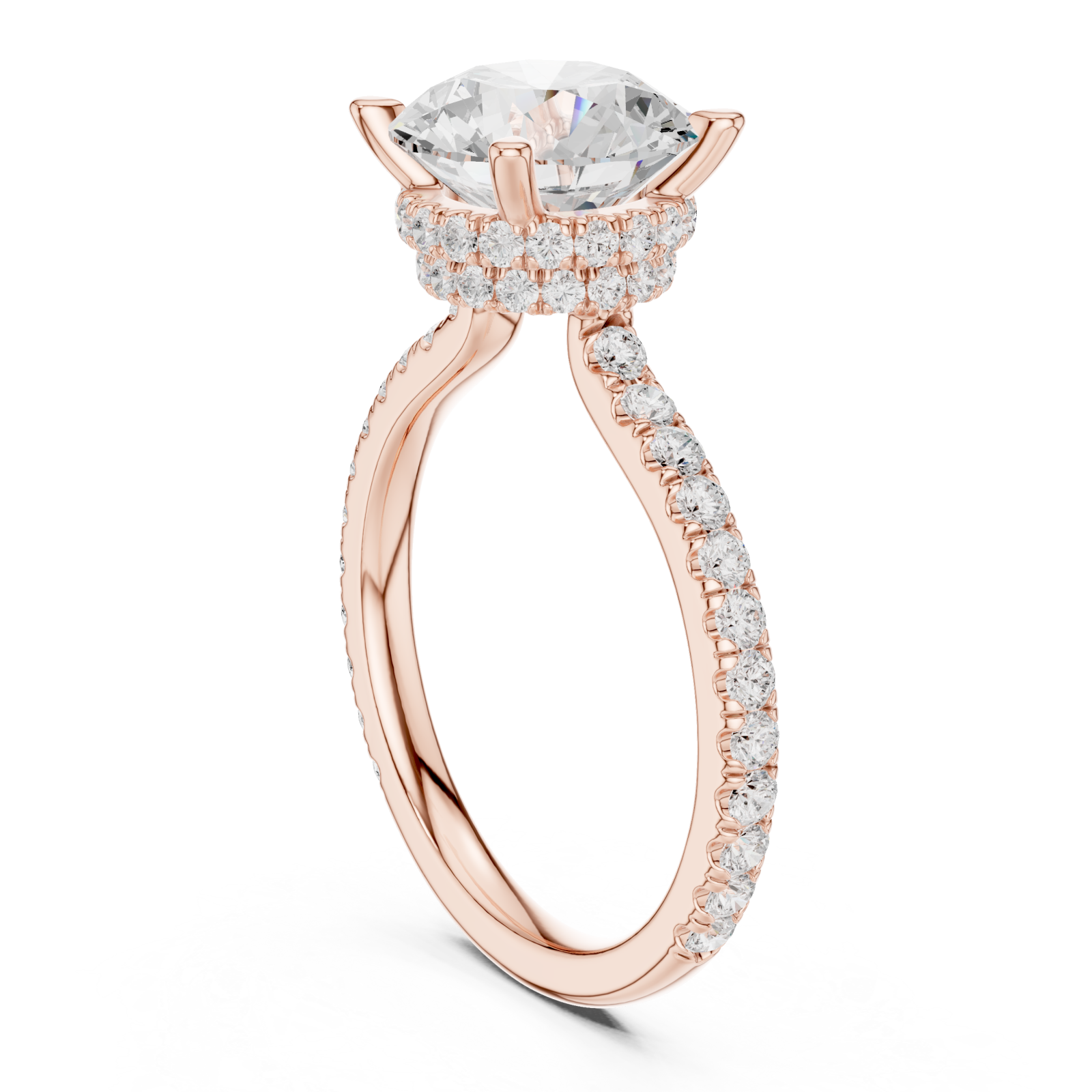  Rose Gold Chic Promise Solitaire Left View