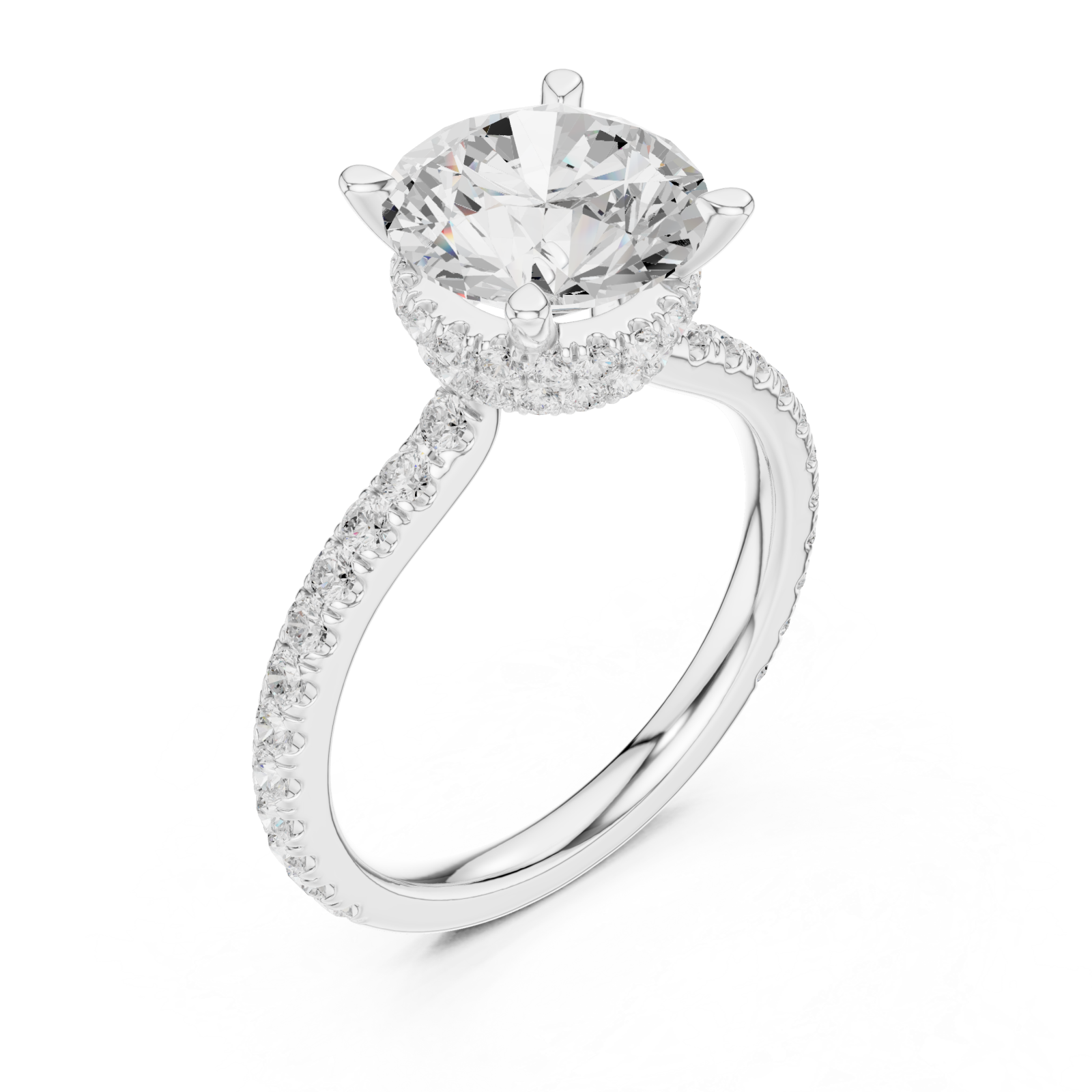  White Gold Chic Promise Solitaire Right View
