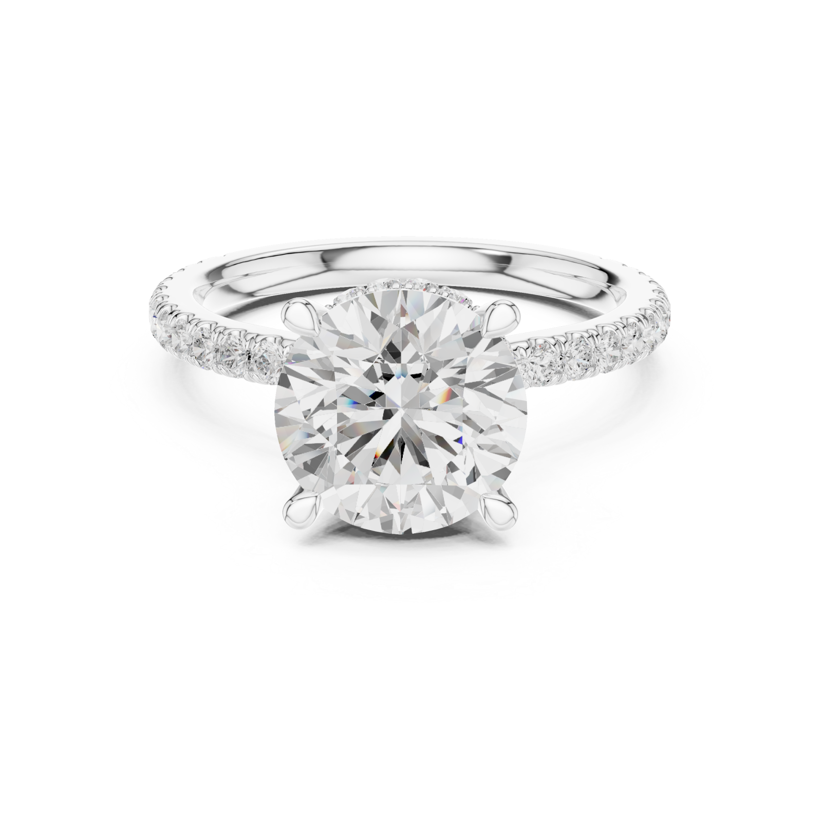  White Gold Chic Promise Solitaire Front View