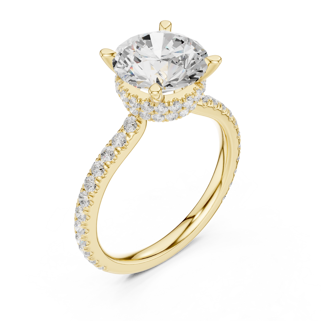 Gold Chic Promise Solitaire Right View