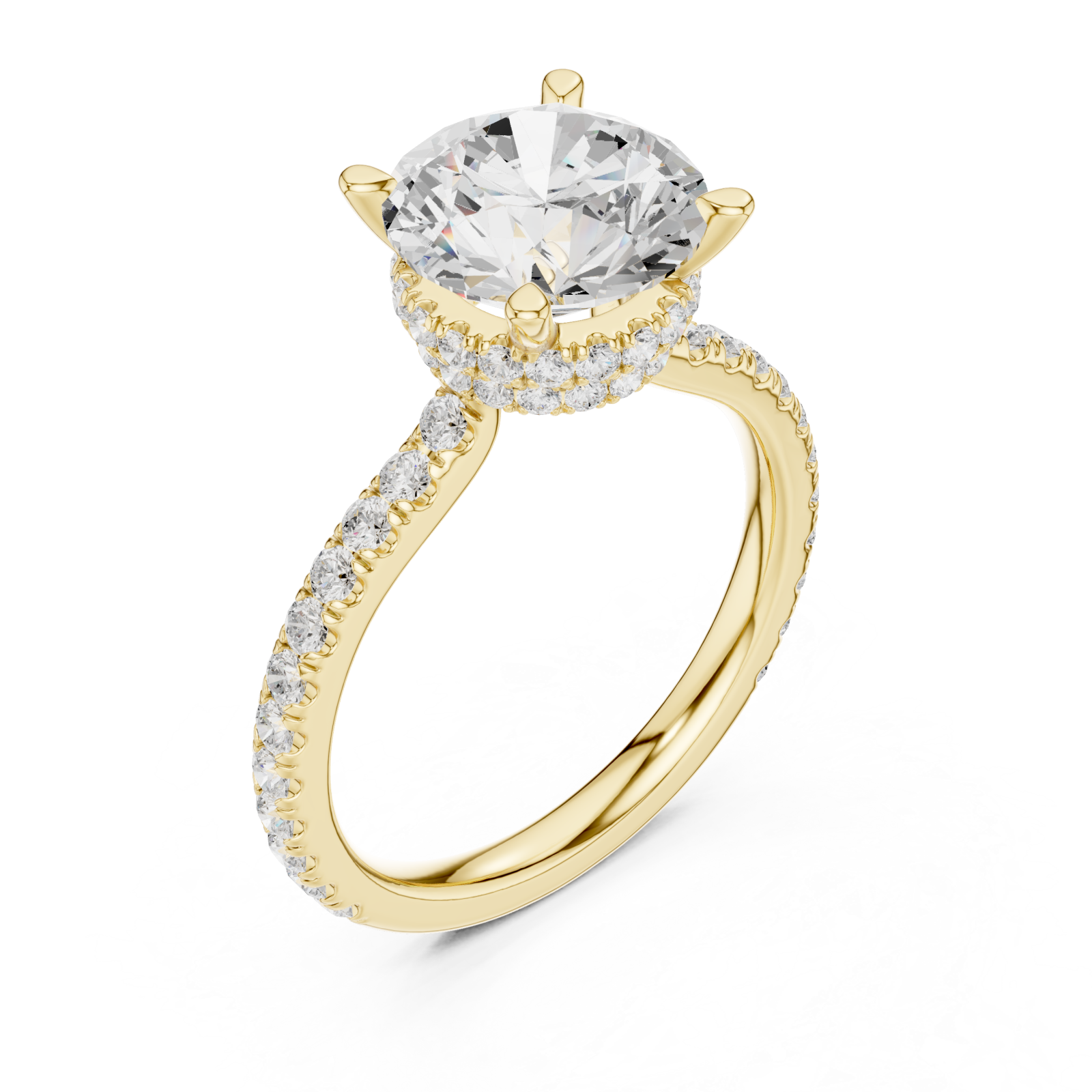 Gold Chic Promise Solitaire Right View