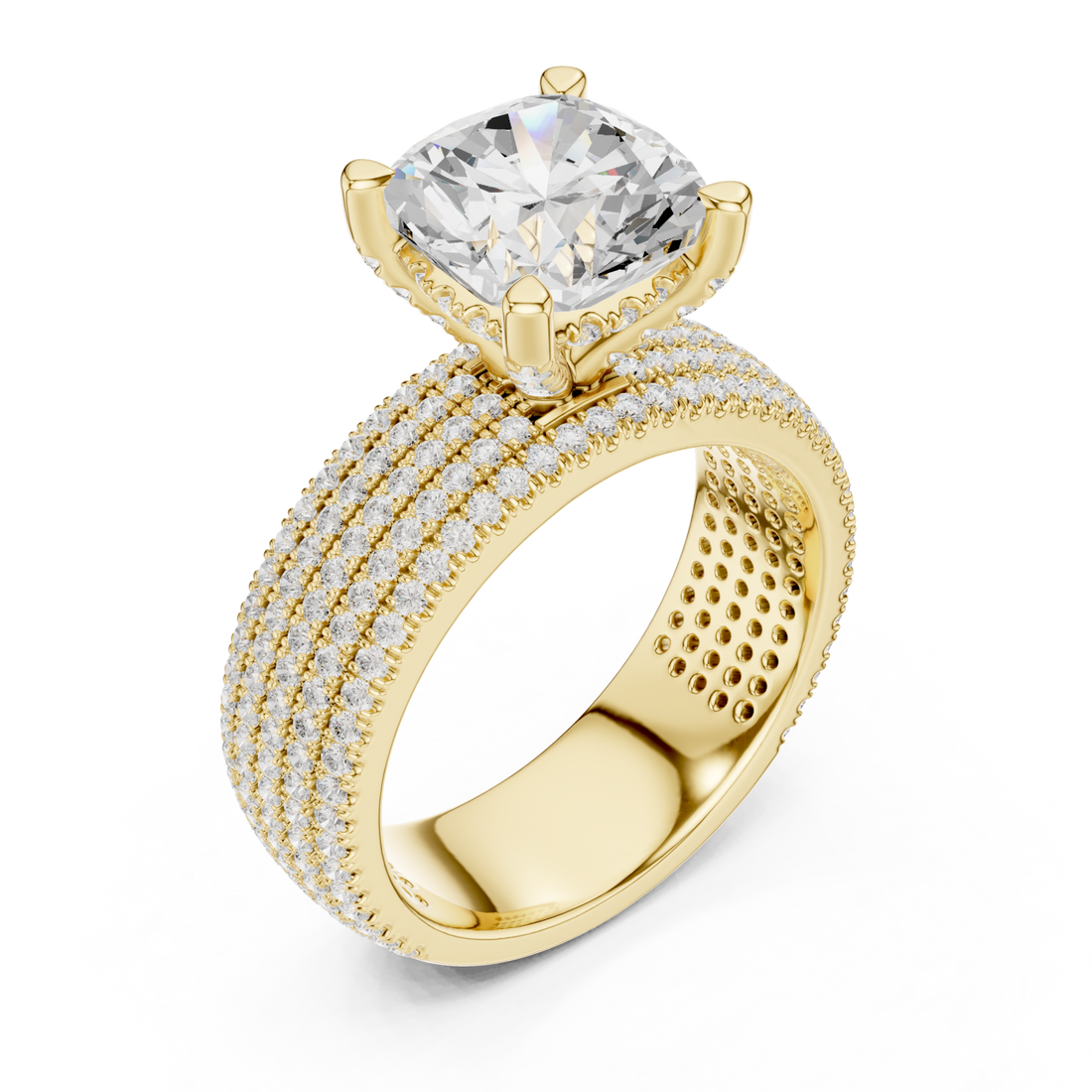 Gold Eternal Glow Regal Harmony Engagement Ring Right View