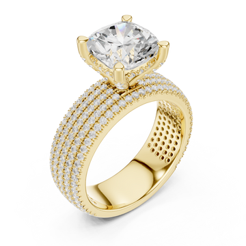 Gold Eternal Glow Regal Harmony Engagement Ring Right View