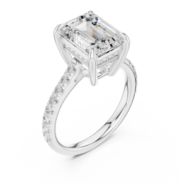  White Gold Celestial Halo Radiance Engagement Ring Right View