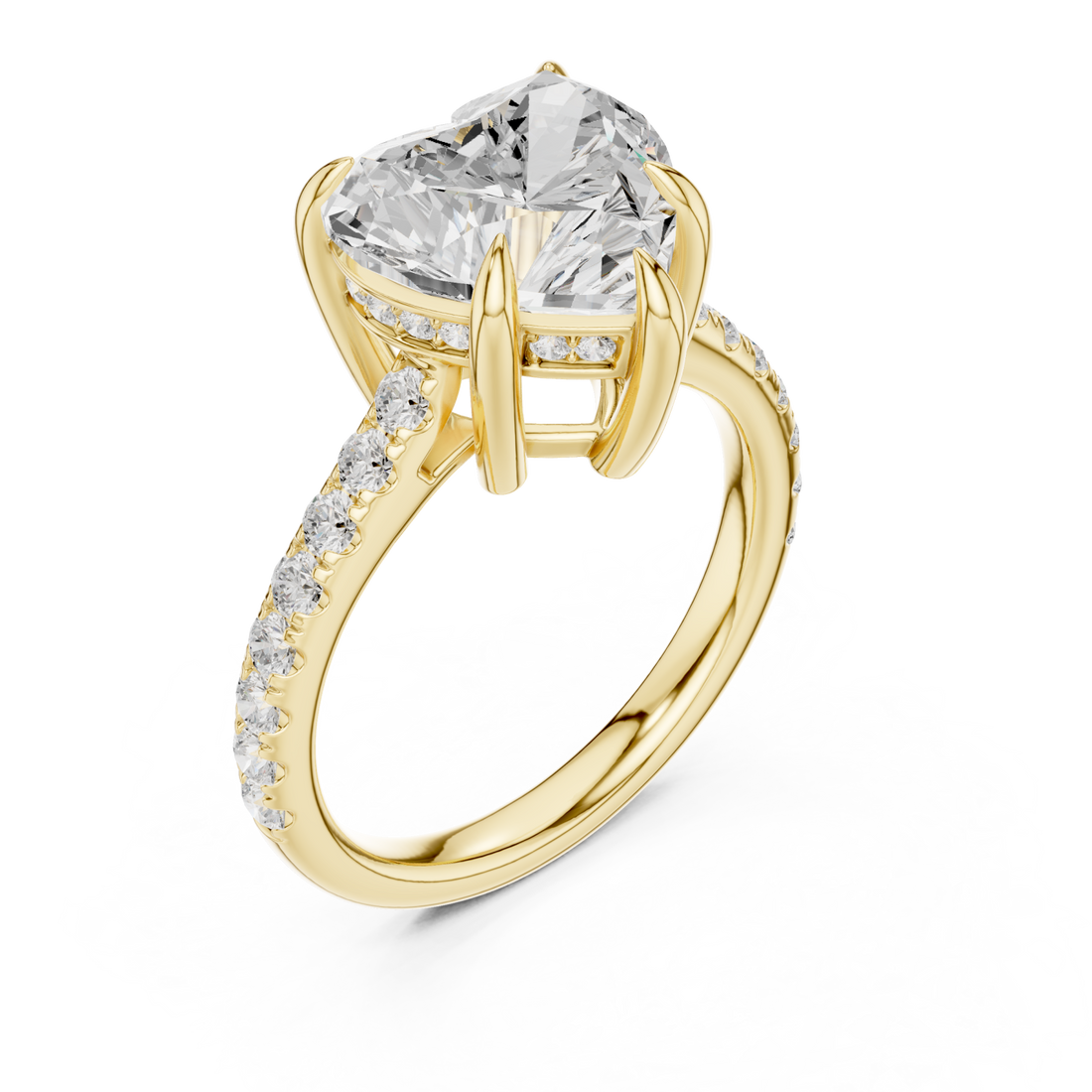 Gold Pure Adoration Halo Set Band Ring Right View