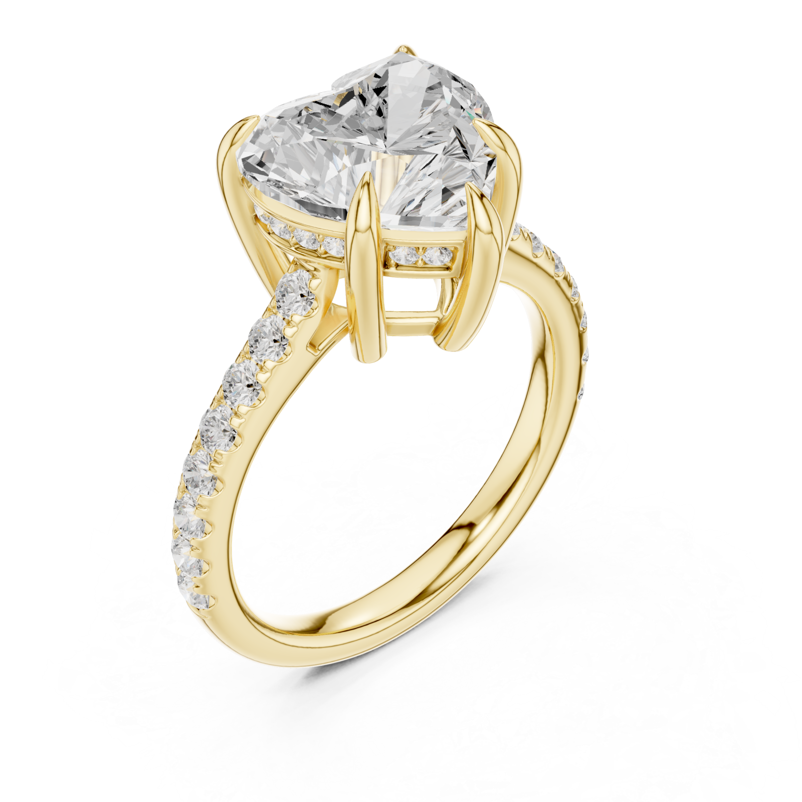 Gold Pure Adoration Halo Set Band Ring Right View