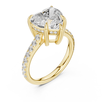 Gold Pure Adoration Halo Set Band Ring Right View