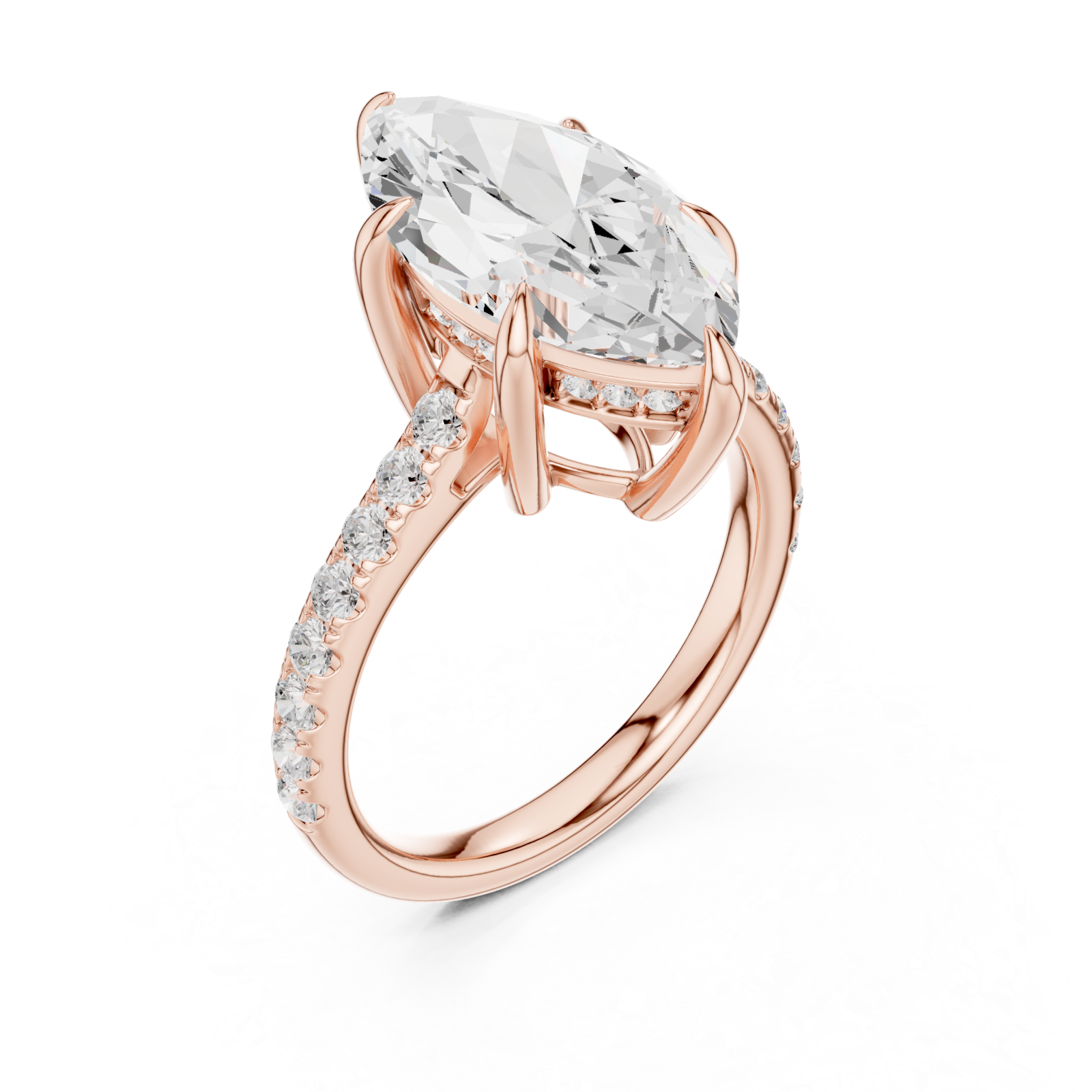  Rose Gold Luminous Crowned Marquise Right View