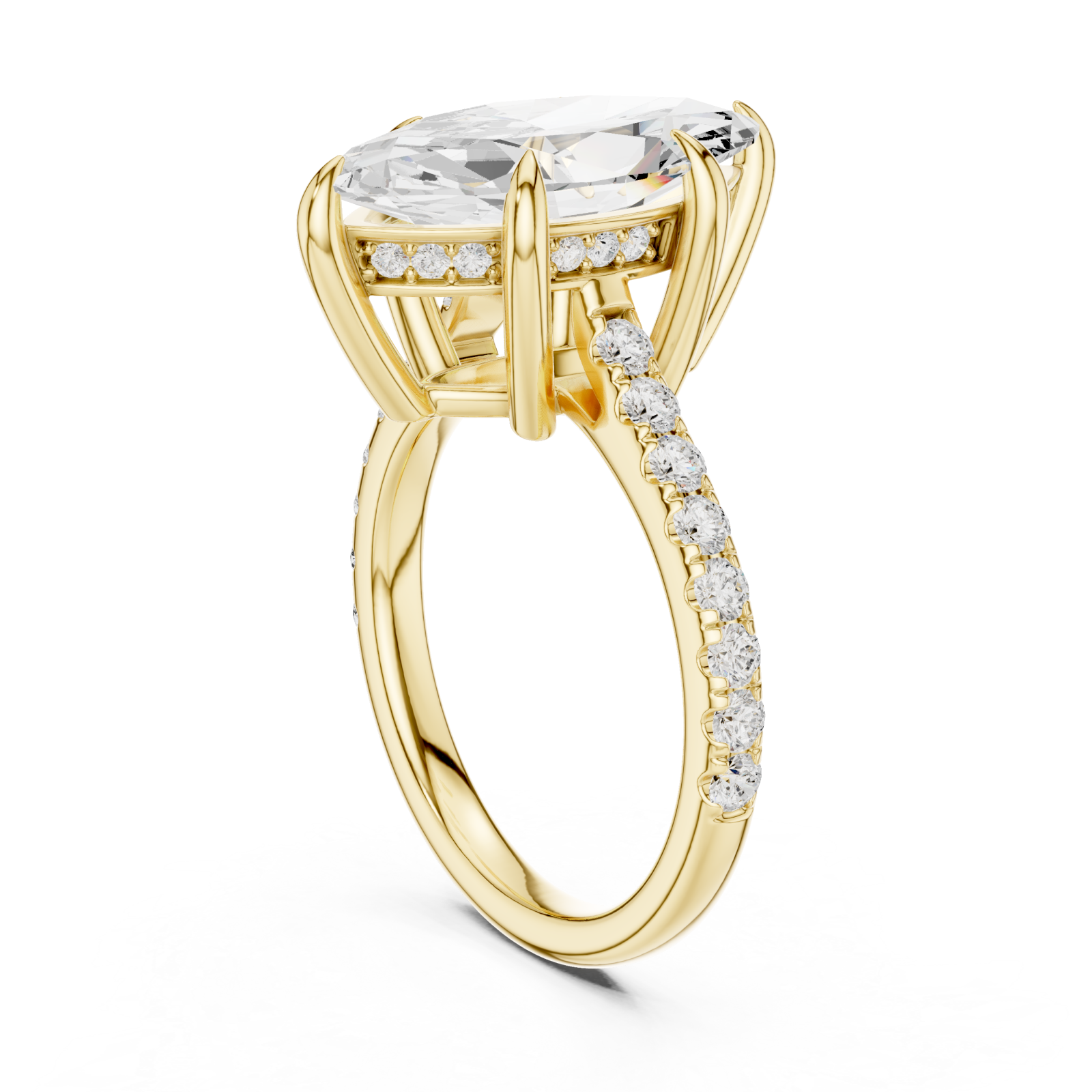  Gold Luminous Crowned Marquise Left View