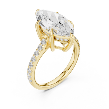 Gold Luminous Crowned Marquise Right View