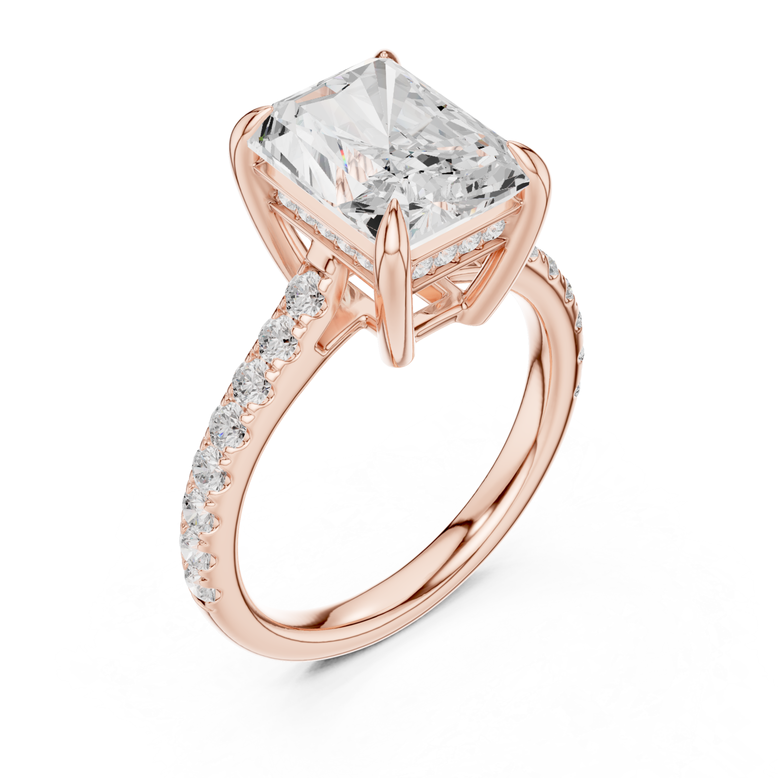  Rose Gold Vivid Starlet Solitaire Statement Ring Right View