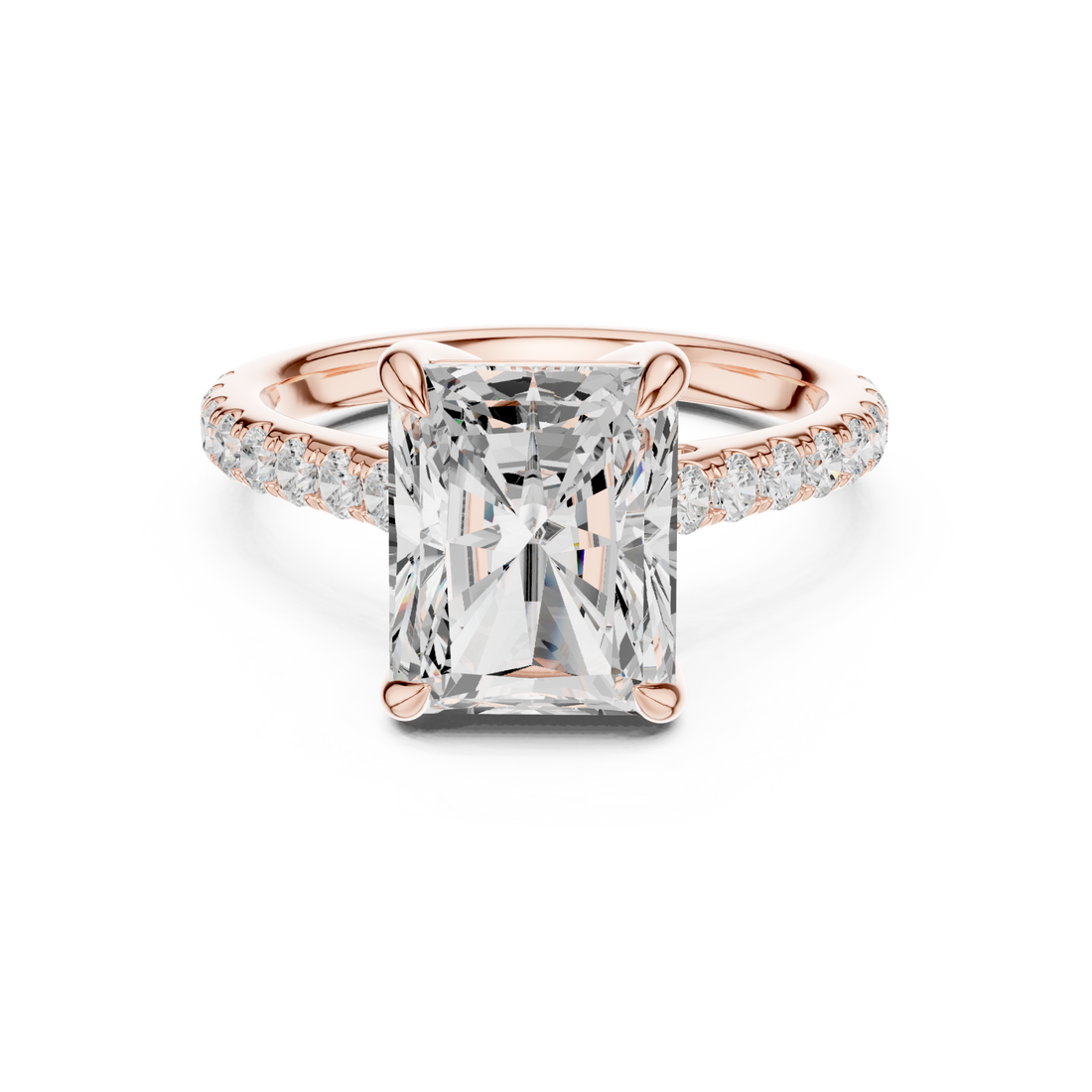  Rose Gold Vivid Starlet Solitaire Statement Ring Right View