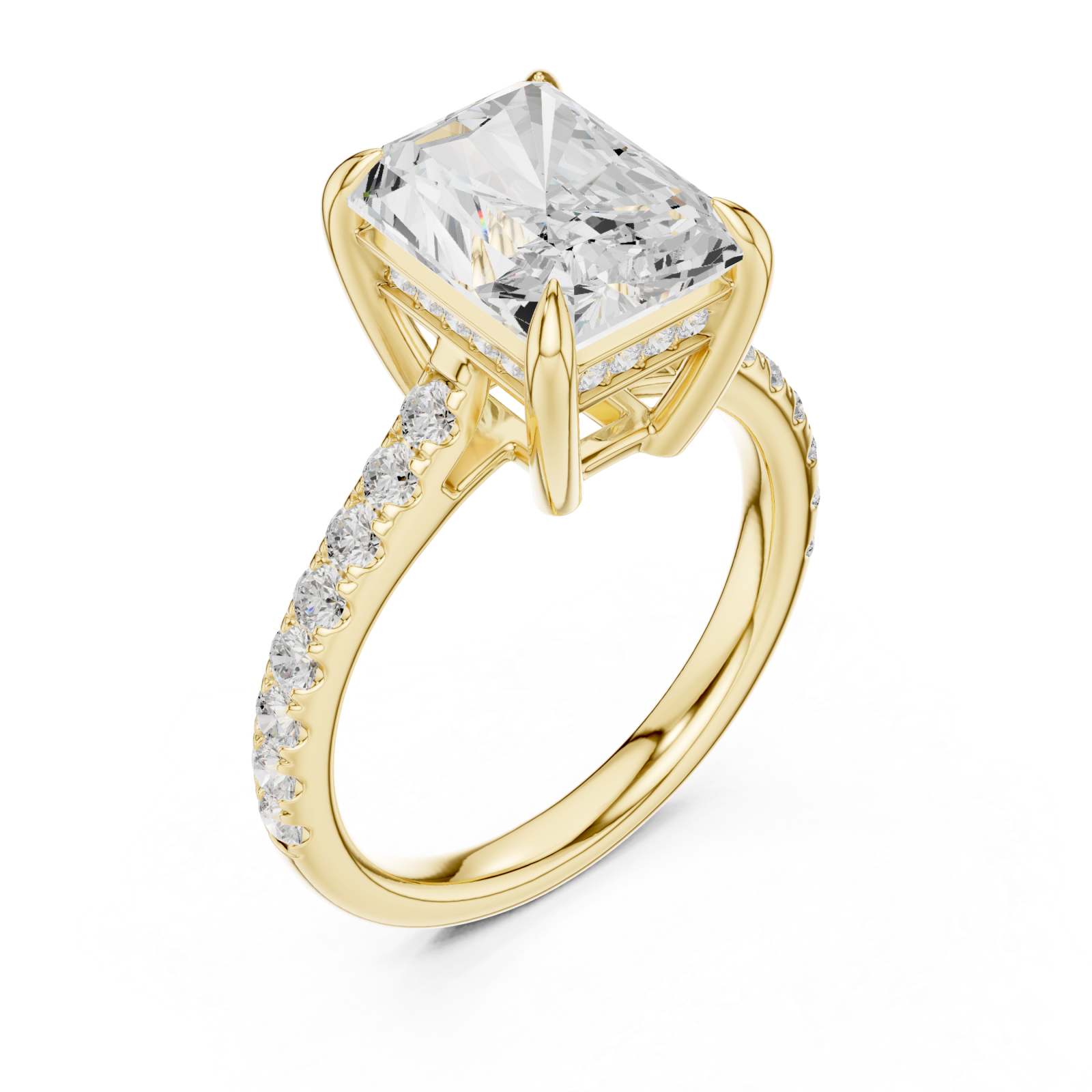Gold Vivid Starlet Solitaire Statement Ring Right View