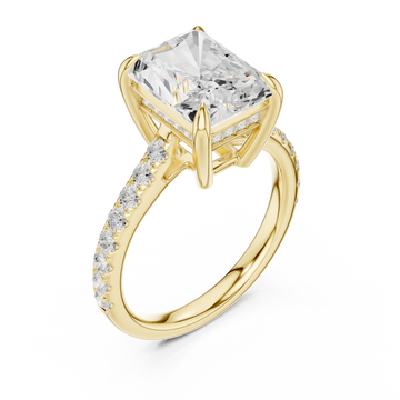 Gold Vivid Starlet Solitaire Statement Ring Right View