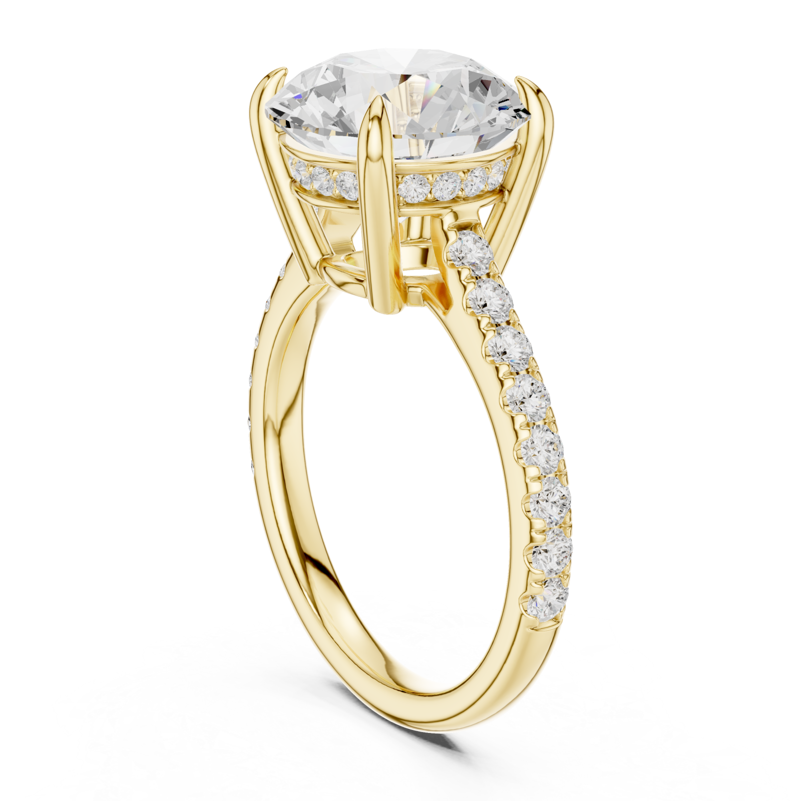  Gold Twilight Promise Pavé Accent Ring Left View