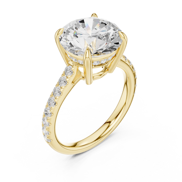 Gold Twilight Promise Pavé Accent Ring Right View