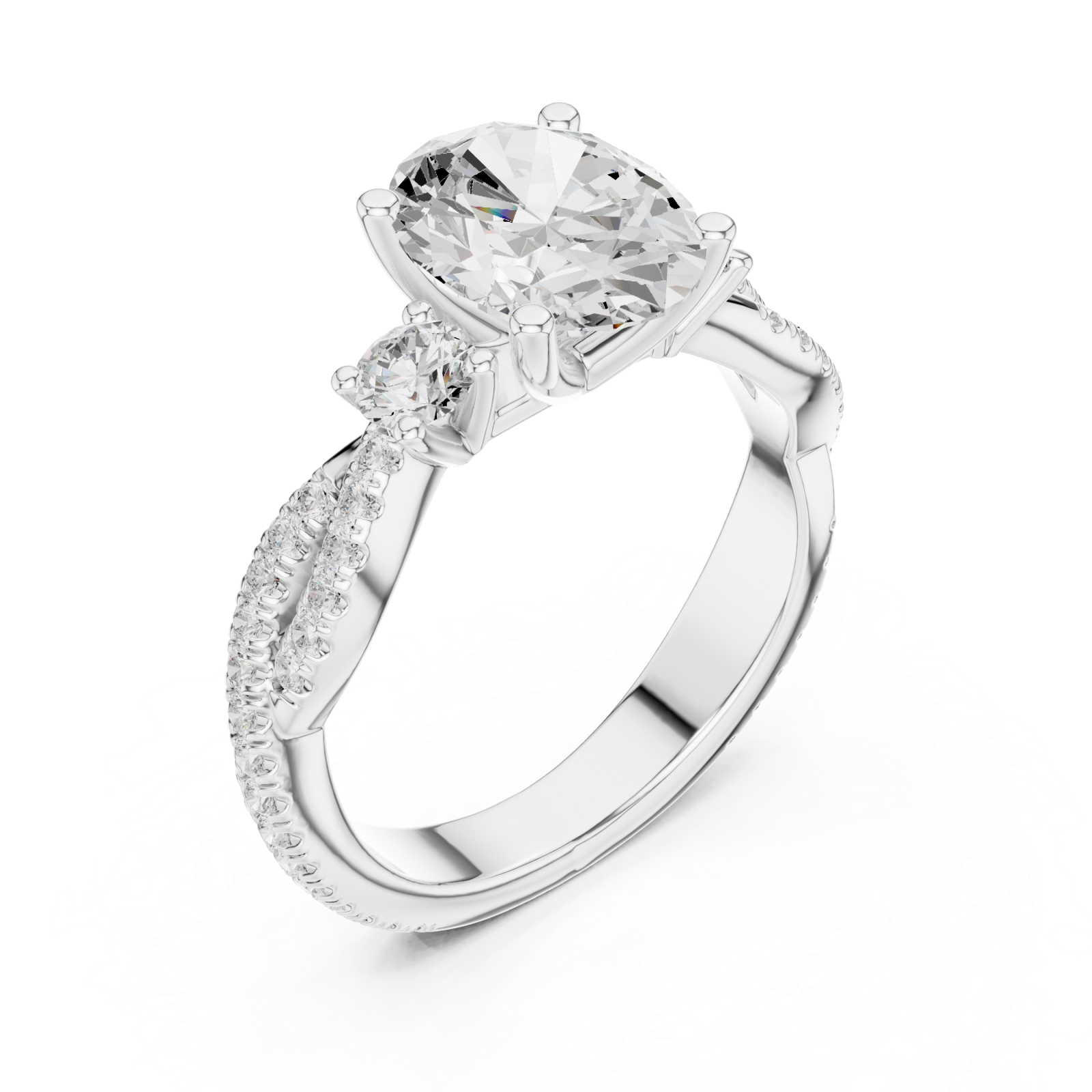  White Gold Infinite Whisper Signature Artistry Ring Right View