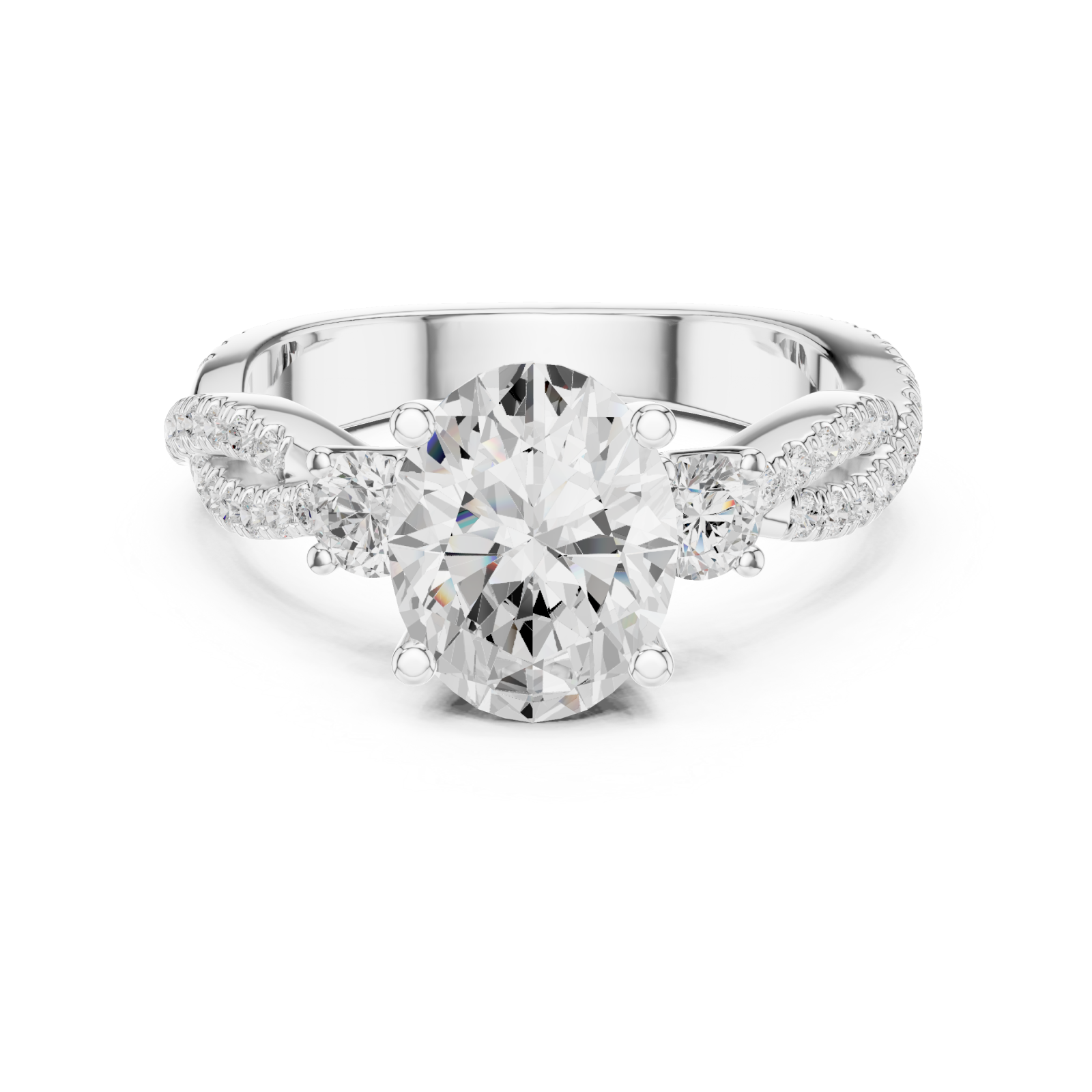 White Gold Infinite Whisper Signature Artistry Ring Front View