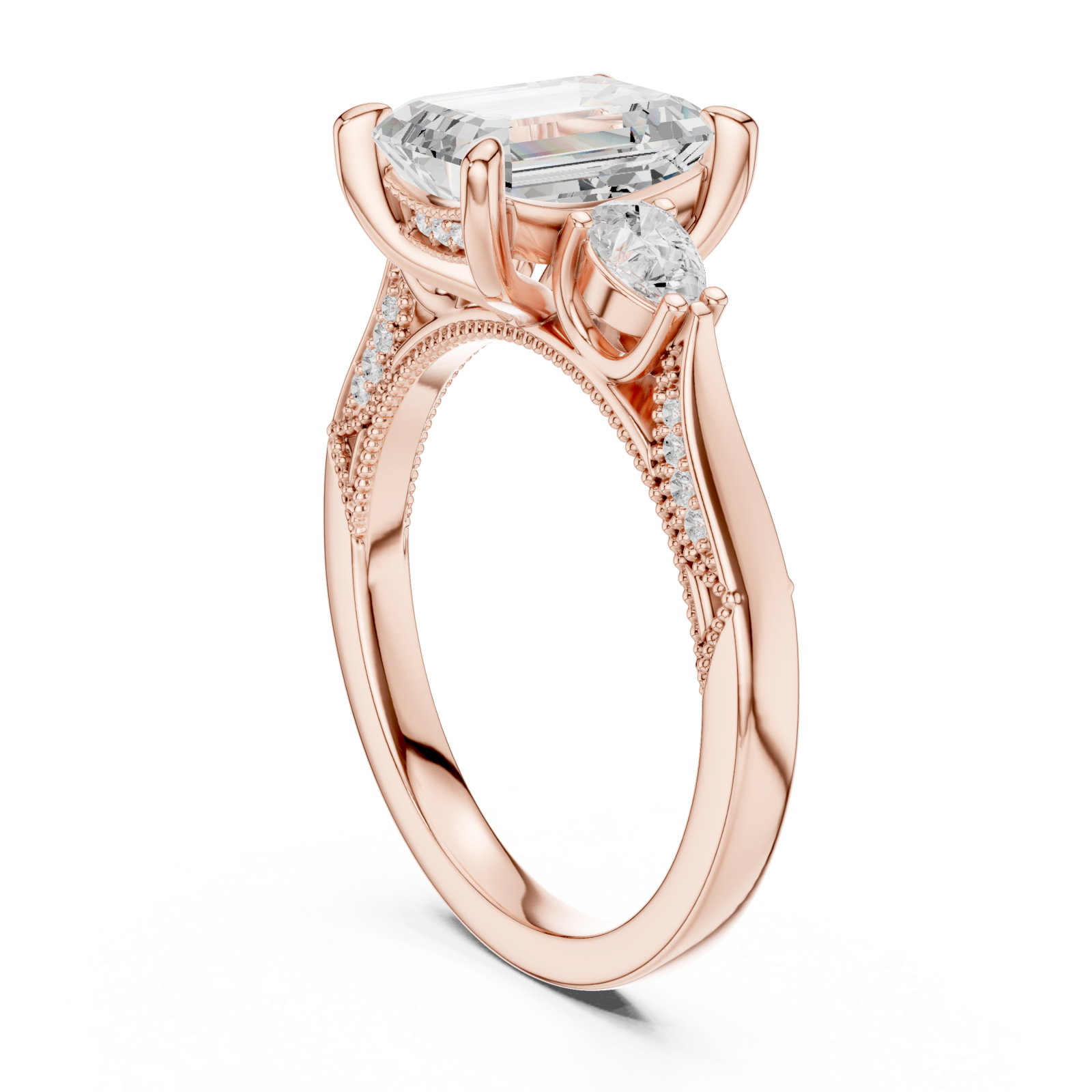  Rose Gold Ethereal Empress Regal Ring Left View