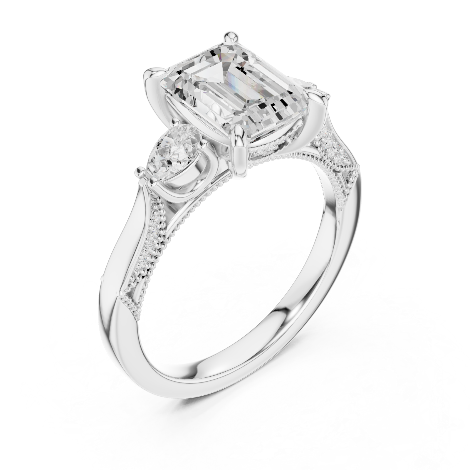  White Gold Ethereal Empress Regal Ring Right View