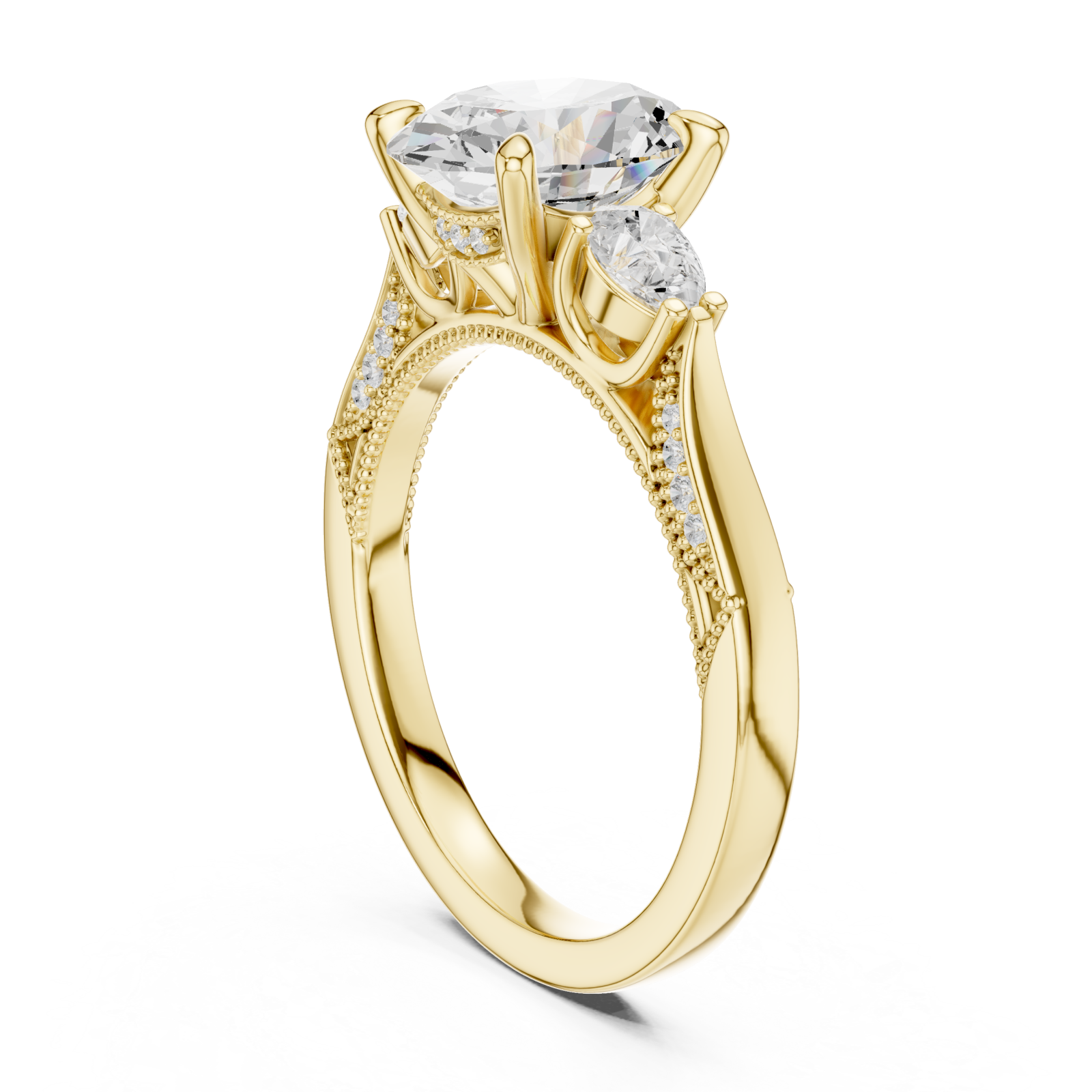  Gold Starfire Grace Vintage Inspired Ring Left View