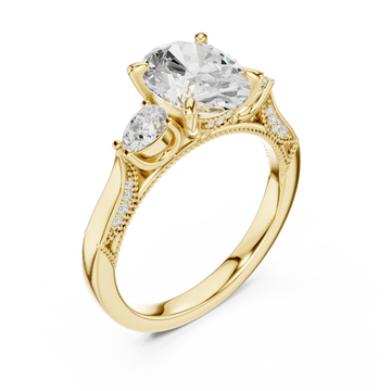 Gold Starfire Grace Vintage Inspired Ring Right View