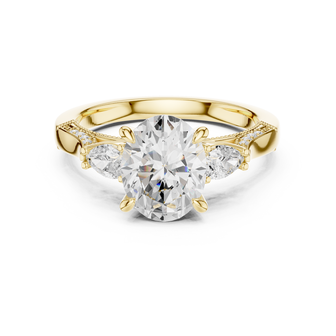 Gold Starfire Grace Vintage Inspired Ring Right View