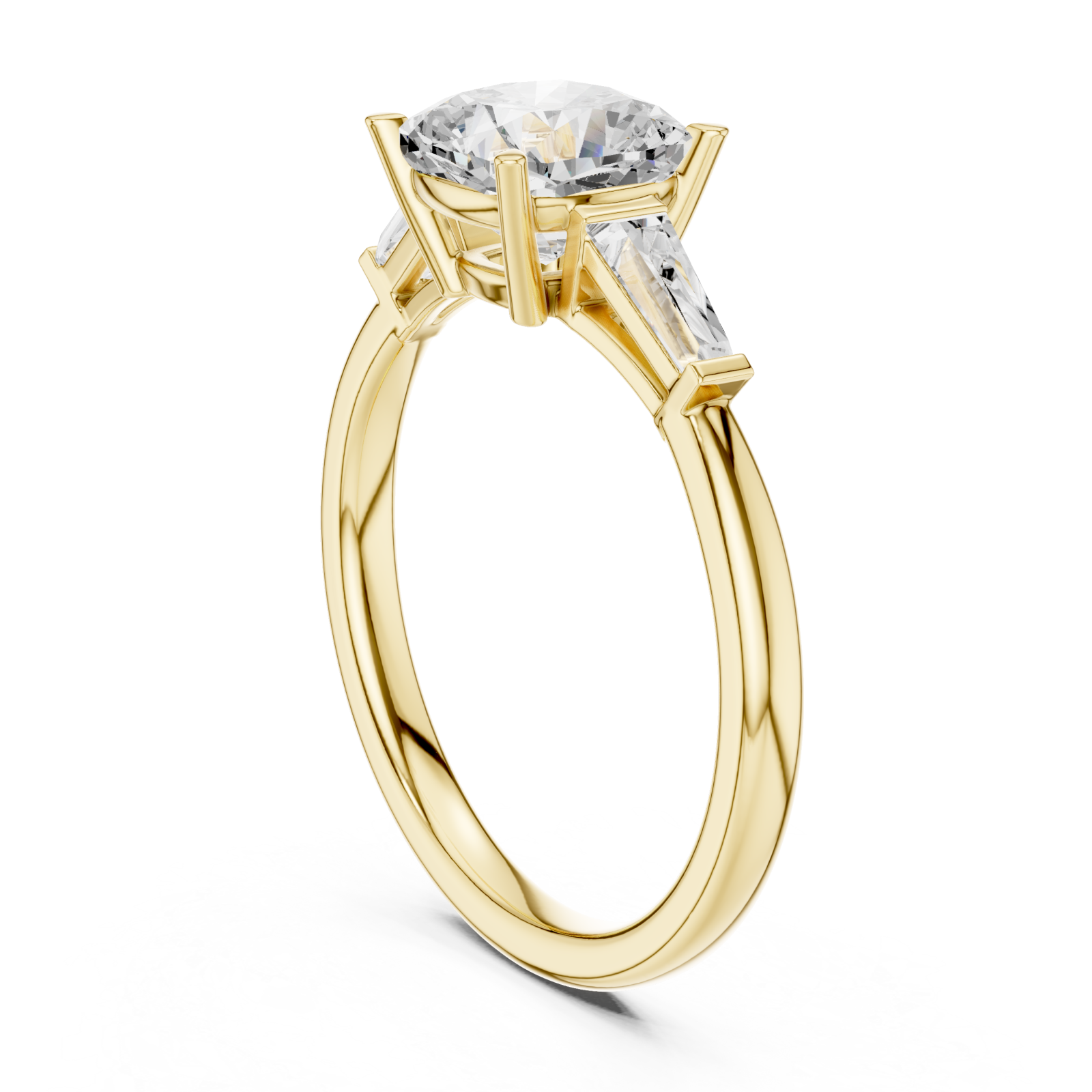  Gold Timeless Trio Pavé Adorned Ring Left View