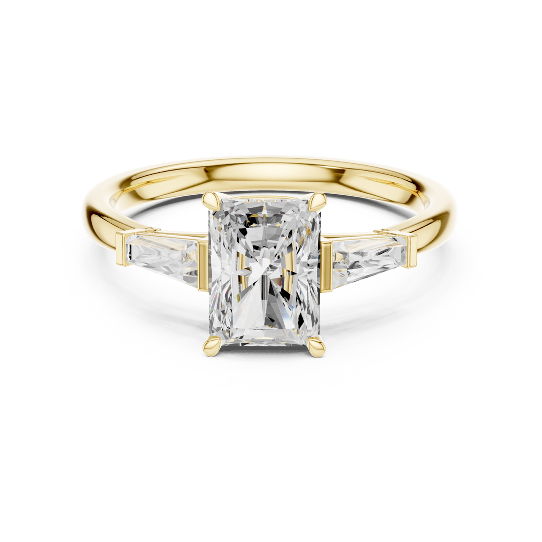 Gold Brilliant Promise Engagement Ring Right View