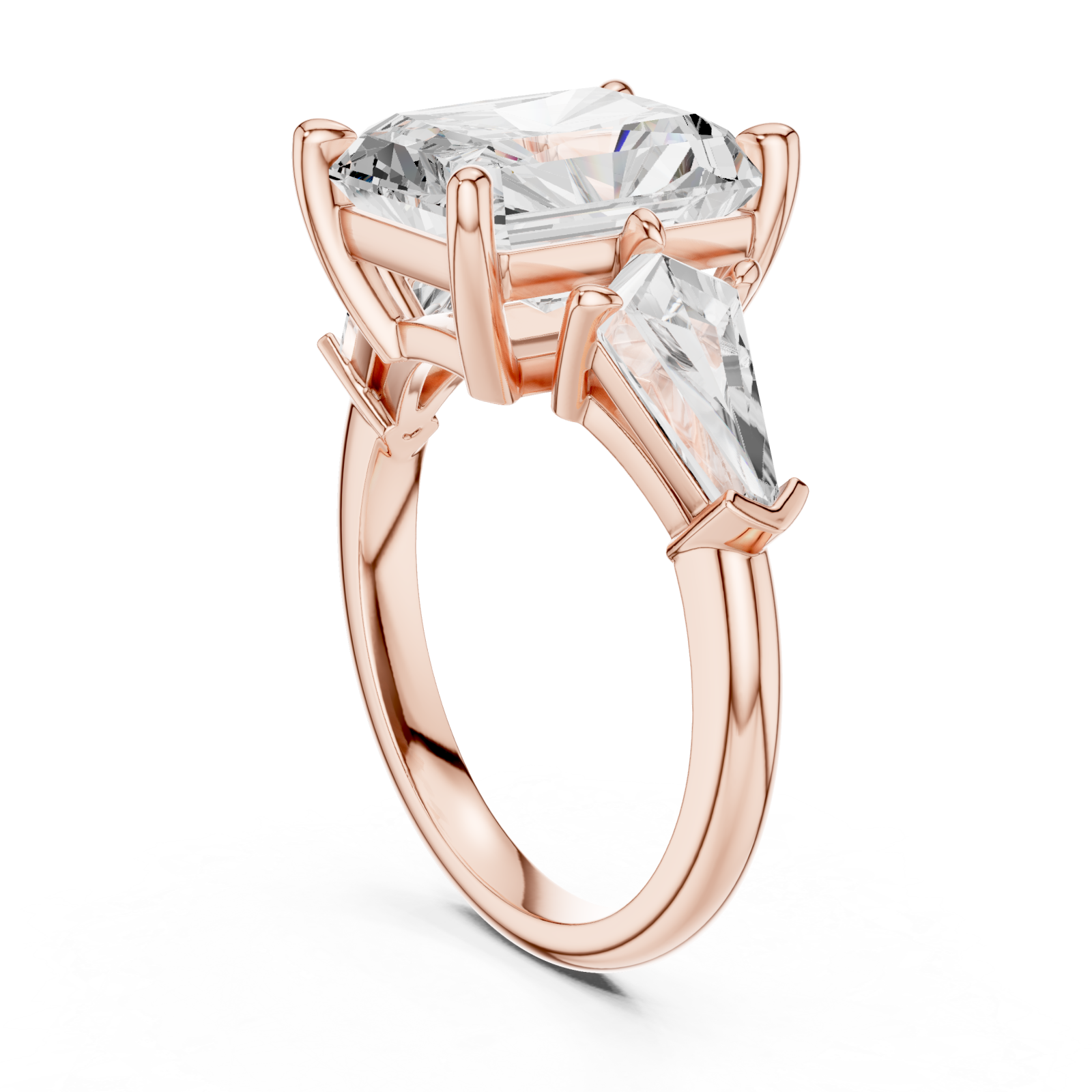  Rose Gold Timeless Square Horizon Ring Left View
