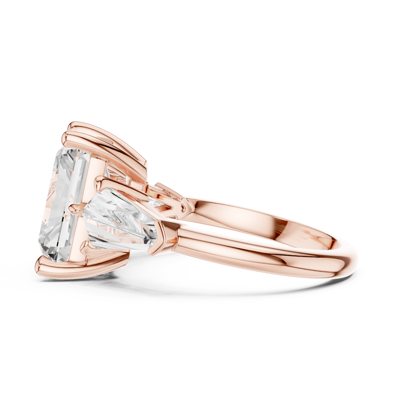  Rose Gold Timeless Square Horizon Ring Side View