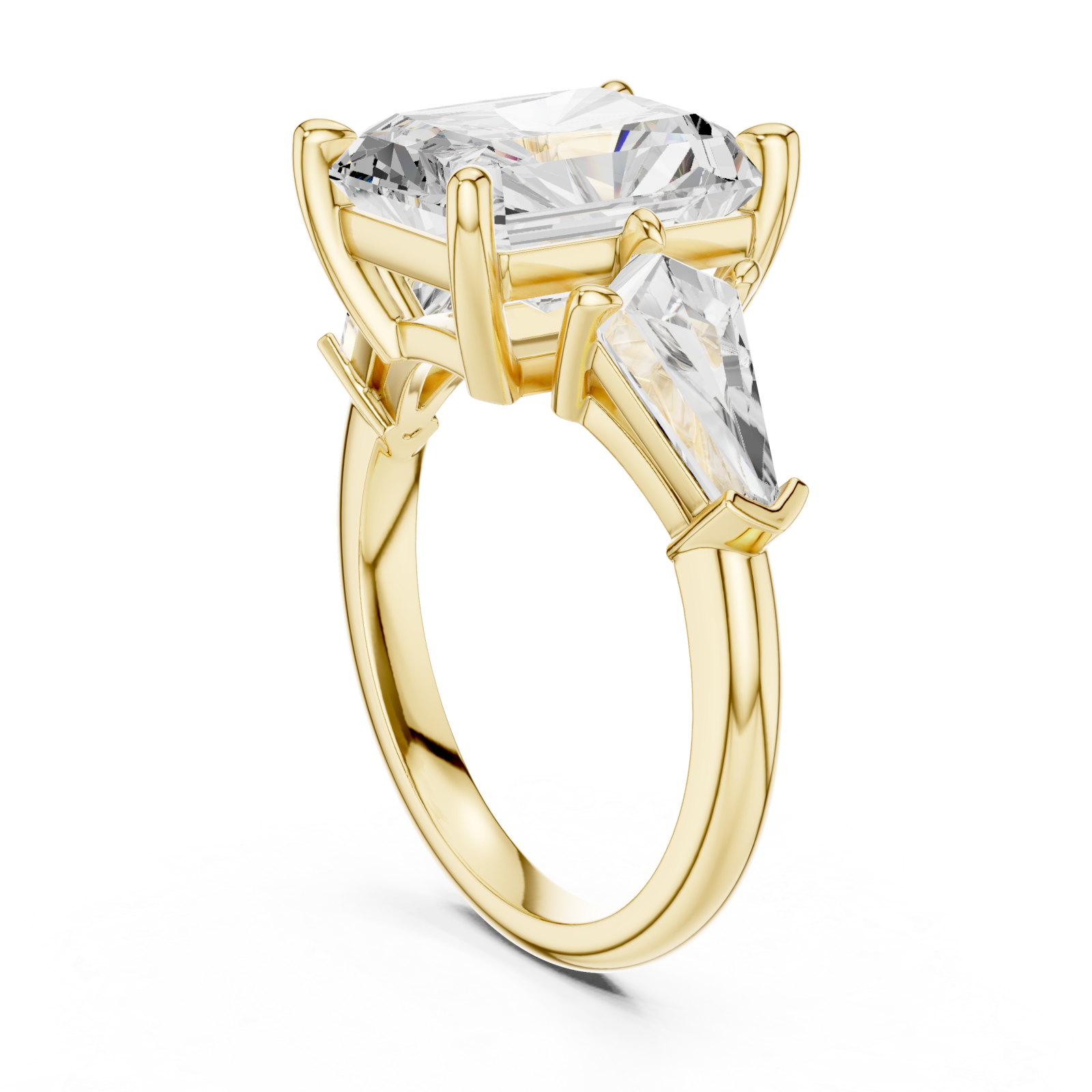  Gold Timeless Square Horizon Ring Left View