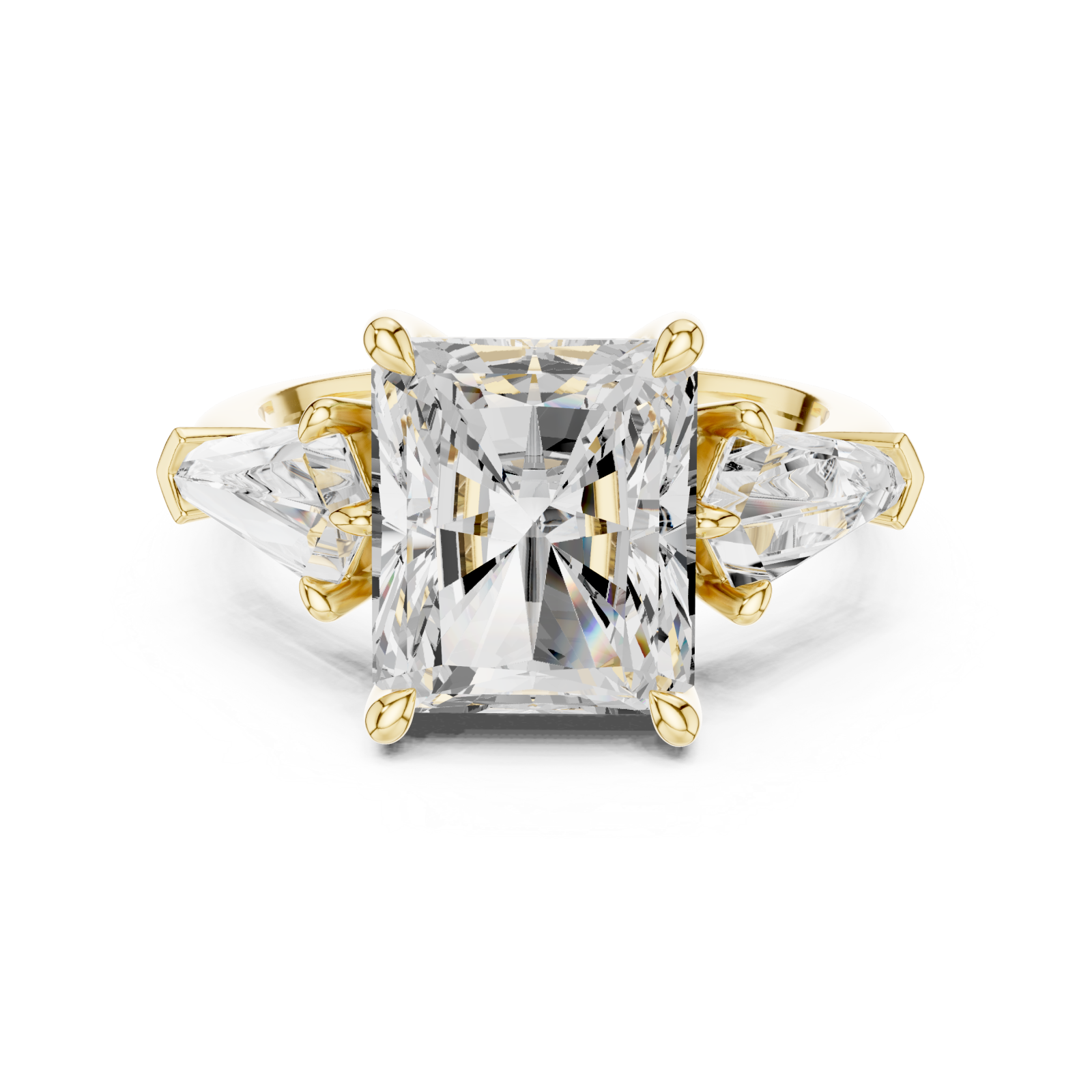  Gold Timeless Square Horizon Ring Front View