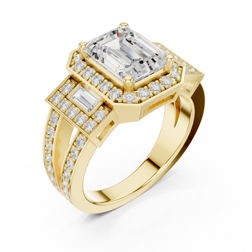 Gold Opulent Steps Classic Band Ring Right View