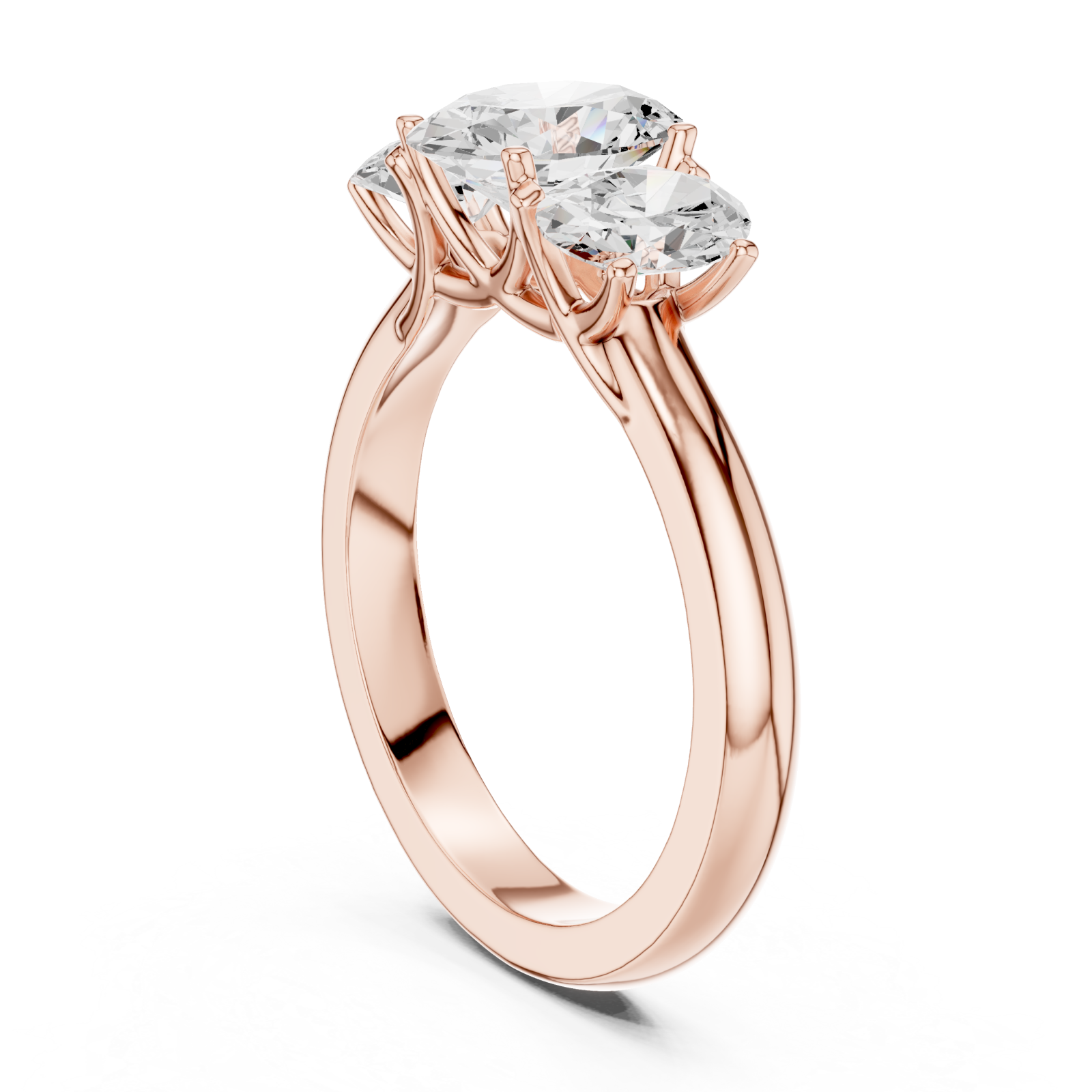 Rose Gold Radiant Ensemble Ring Left View
