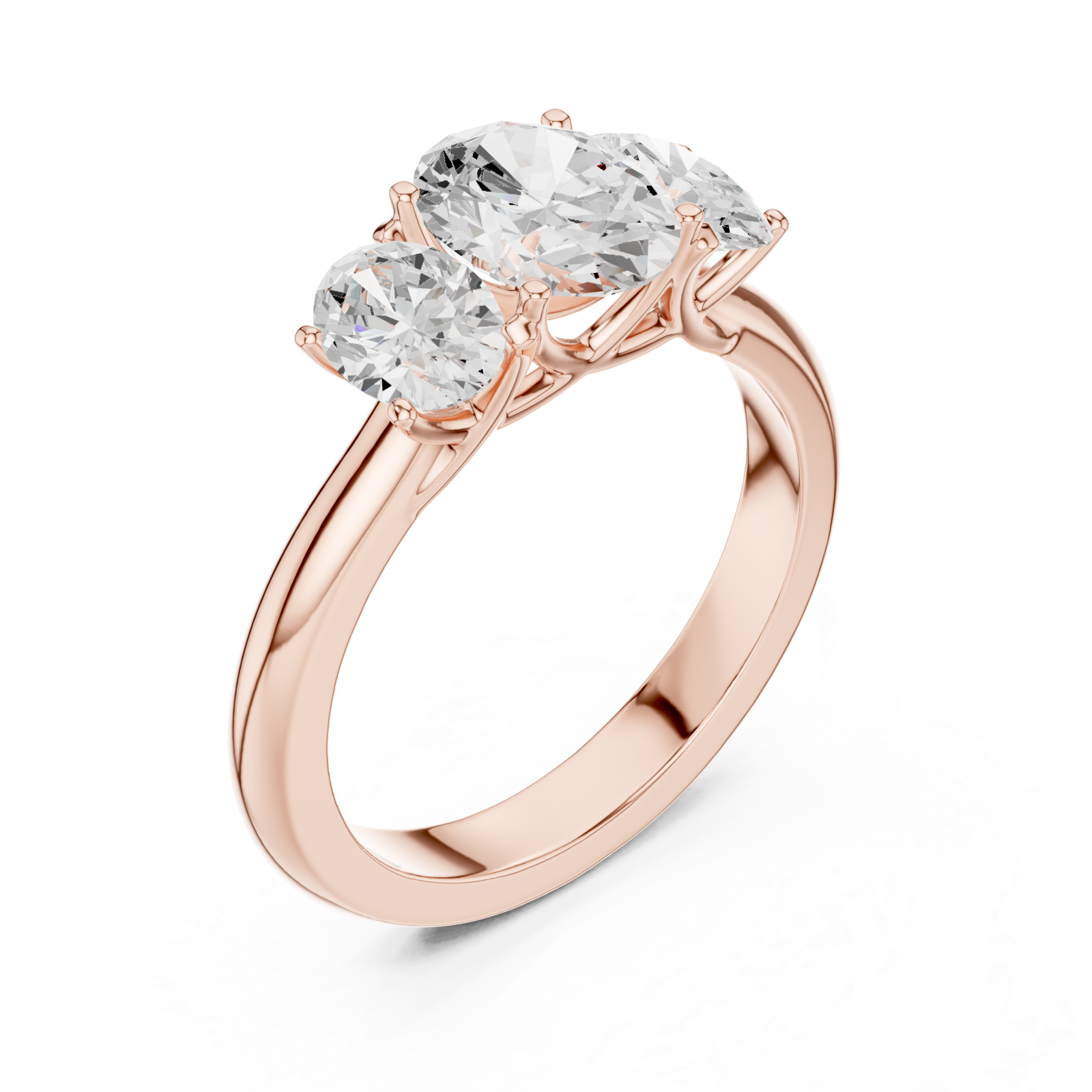 Rose Gold Radiant Ensemble Ring Right View