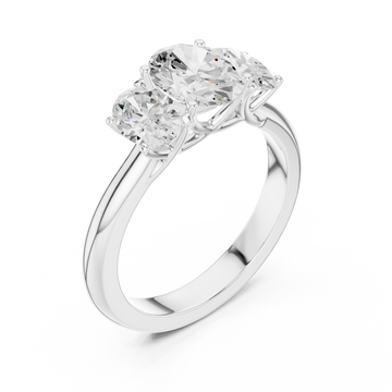  White Gold Radiant Ensemble Ring Right View