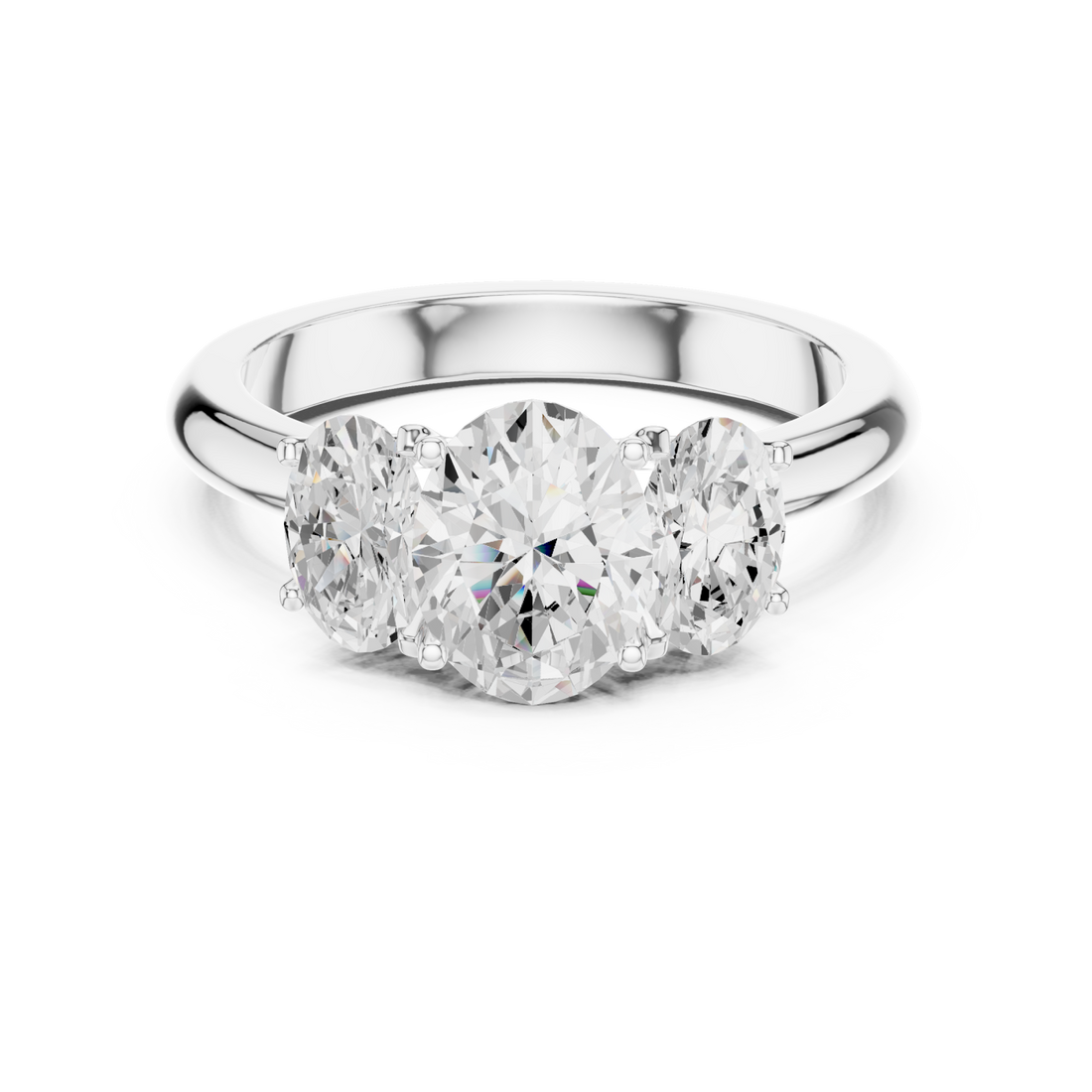  White Gold Radiant Ensemble Ring Right View
