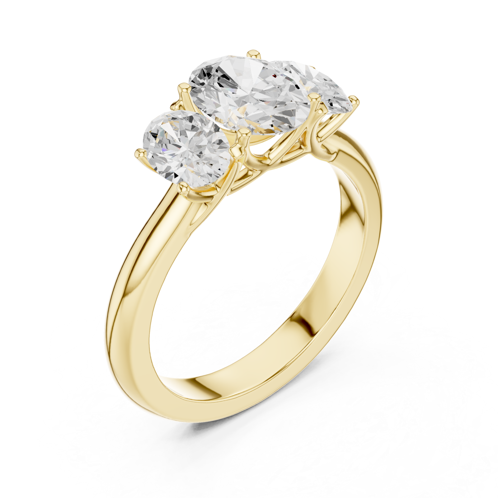 Gold Radiant Ensemble Ring Right View