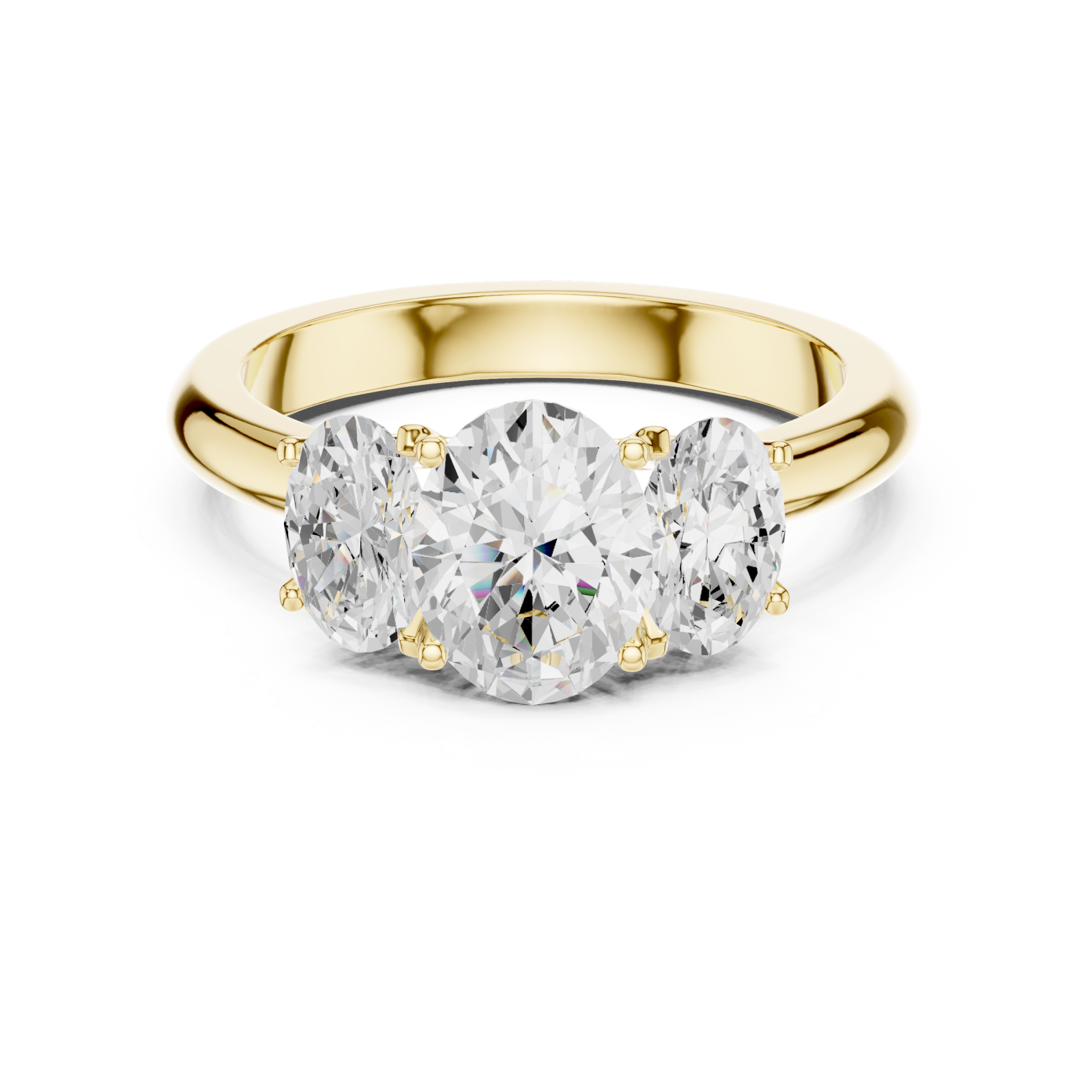  Gold Radiant Ensemble Ring Front View