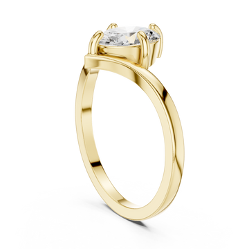  Gold Vivid Embrace Solitaire Ring Left View